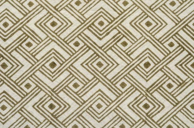 Olive Green Diamond Cotton Upholstery Fabric