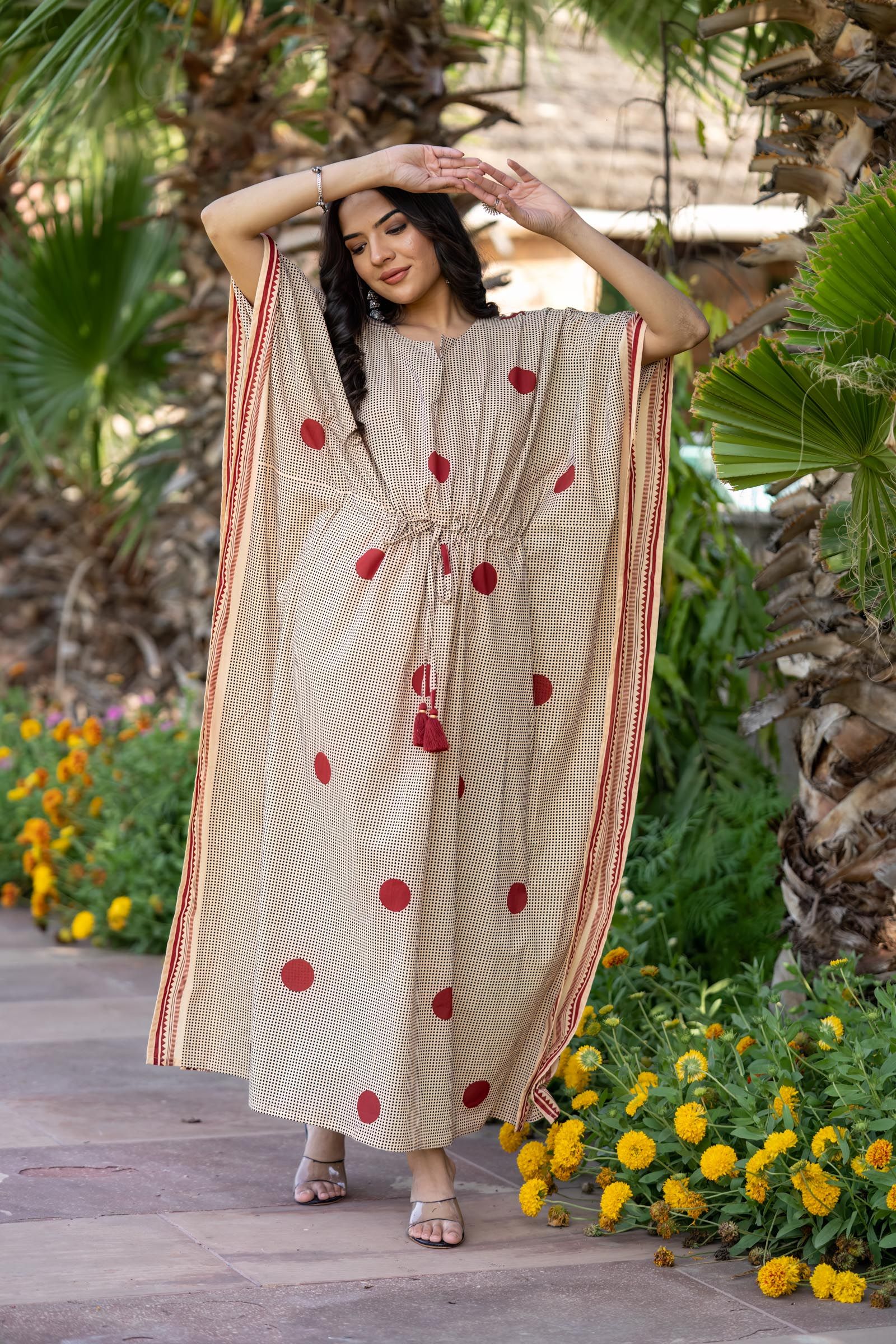 Bagru Polka Kaftan