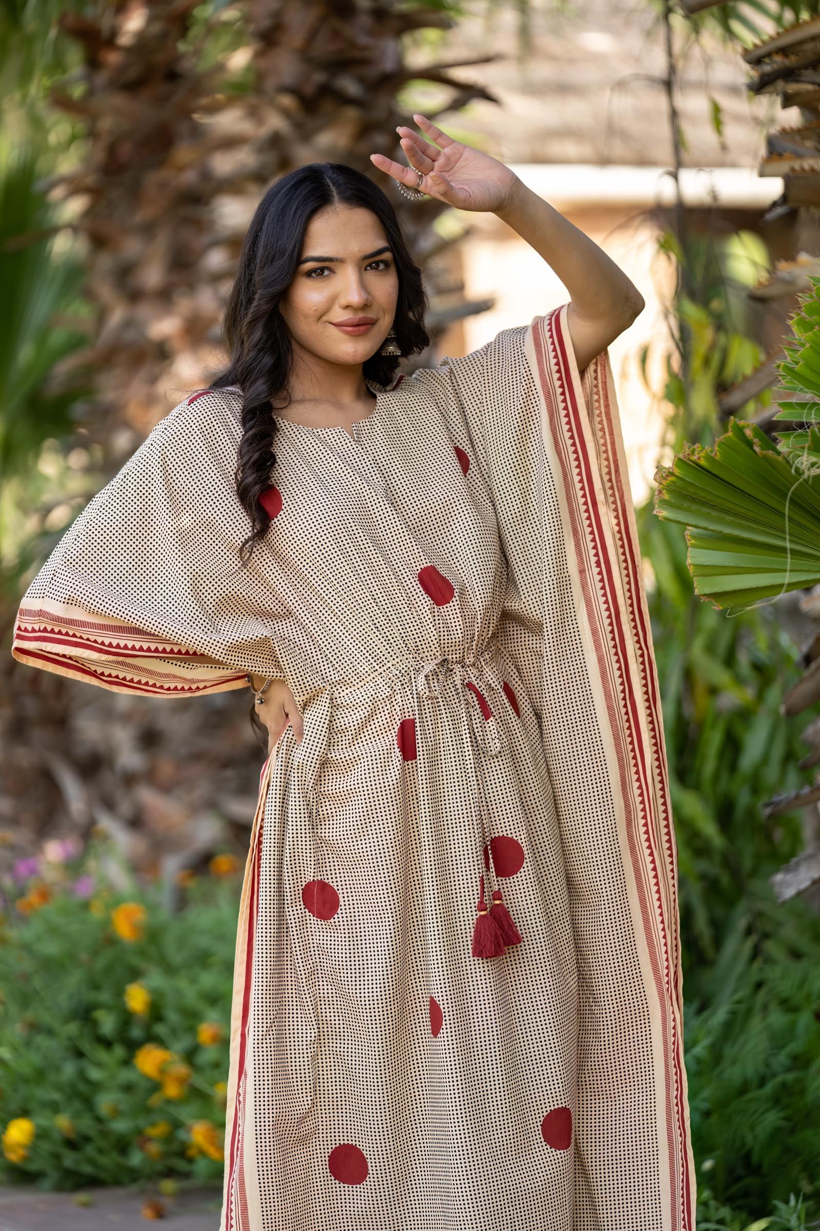 Bagru Polka Kaftan