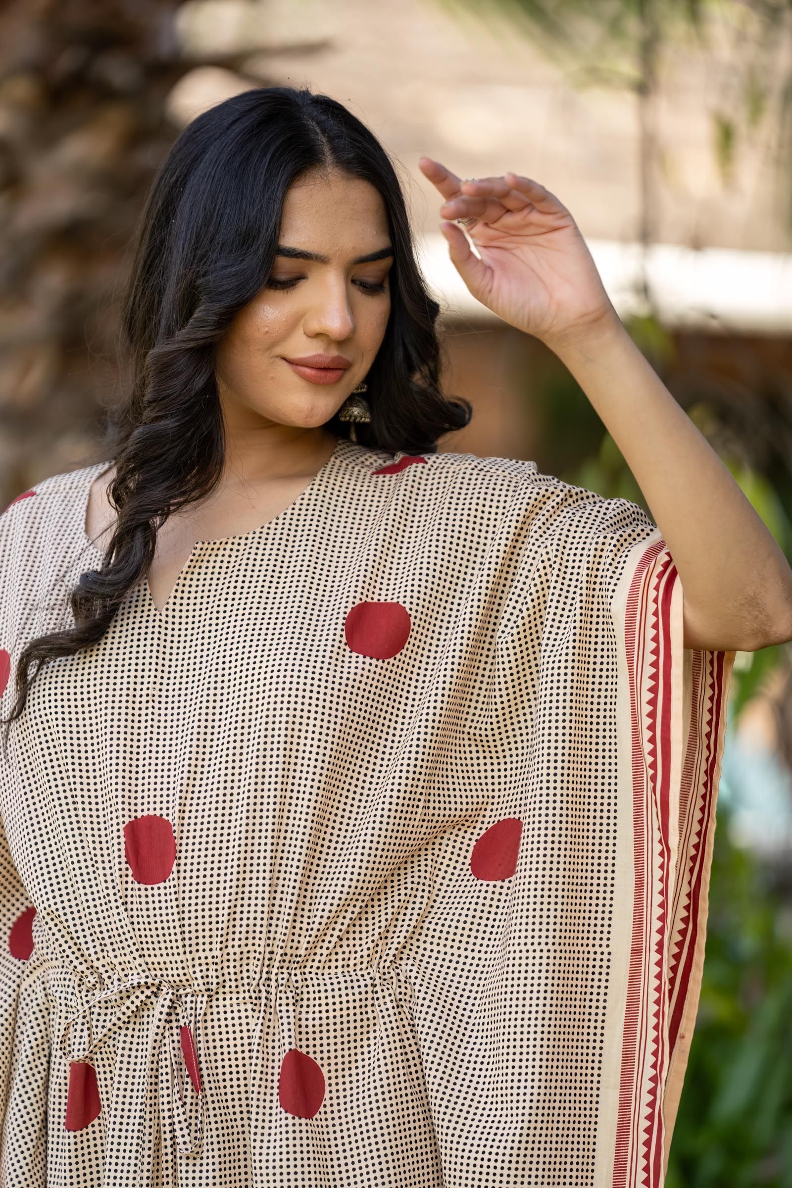 Bagru Polka Kaftan