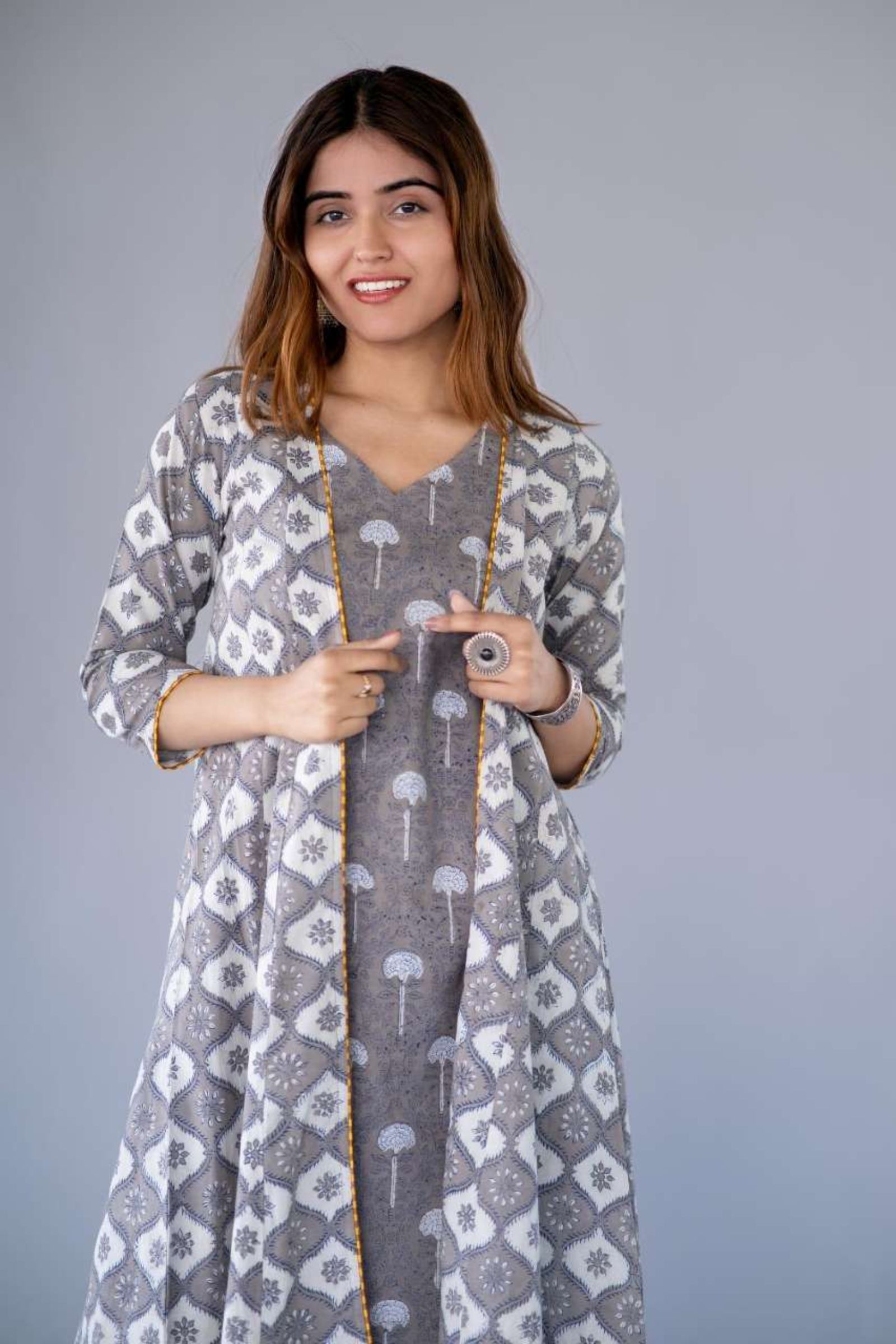 Bagru Kashish Layered Kurta 