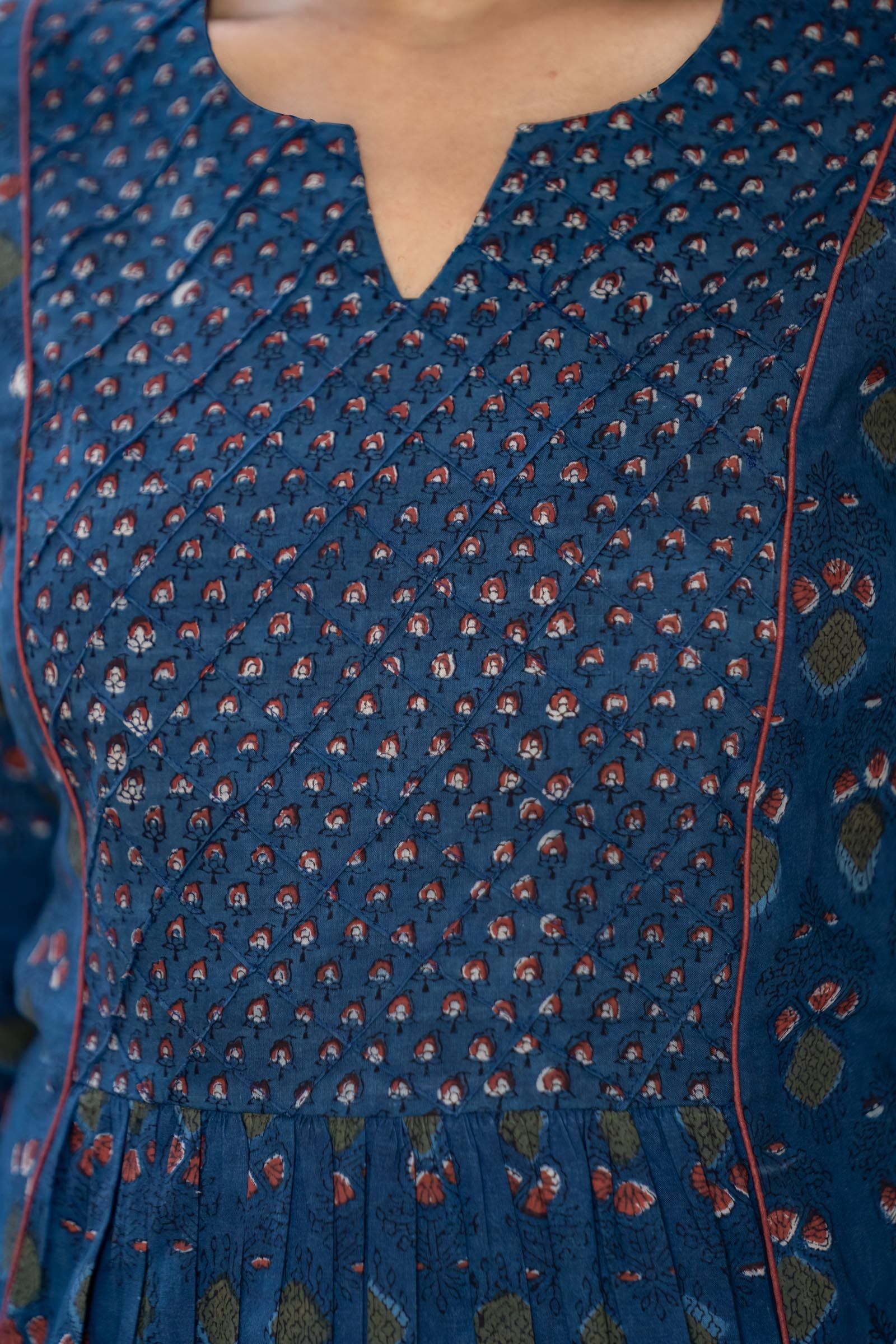 Bagru Indigo Kurta Set