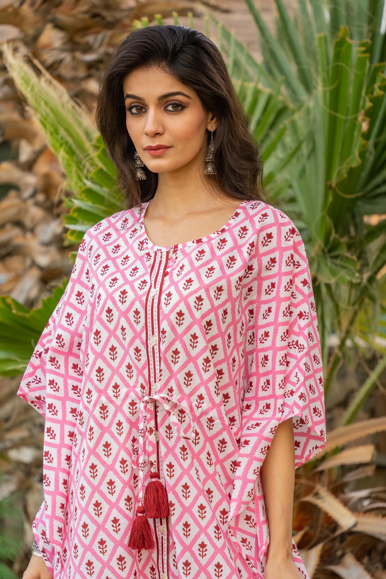 Pink Floral Kaftan