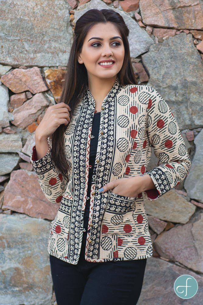 Bagru Block Printed Reversible Cotton Quilted Jacket