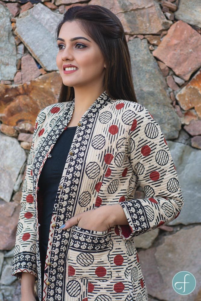 Bagru Block Printed Reversible Cotton Quilted Jacket