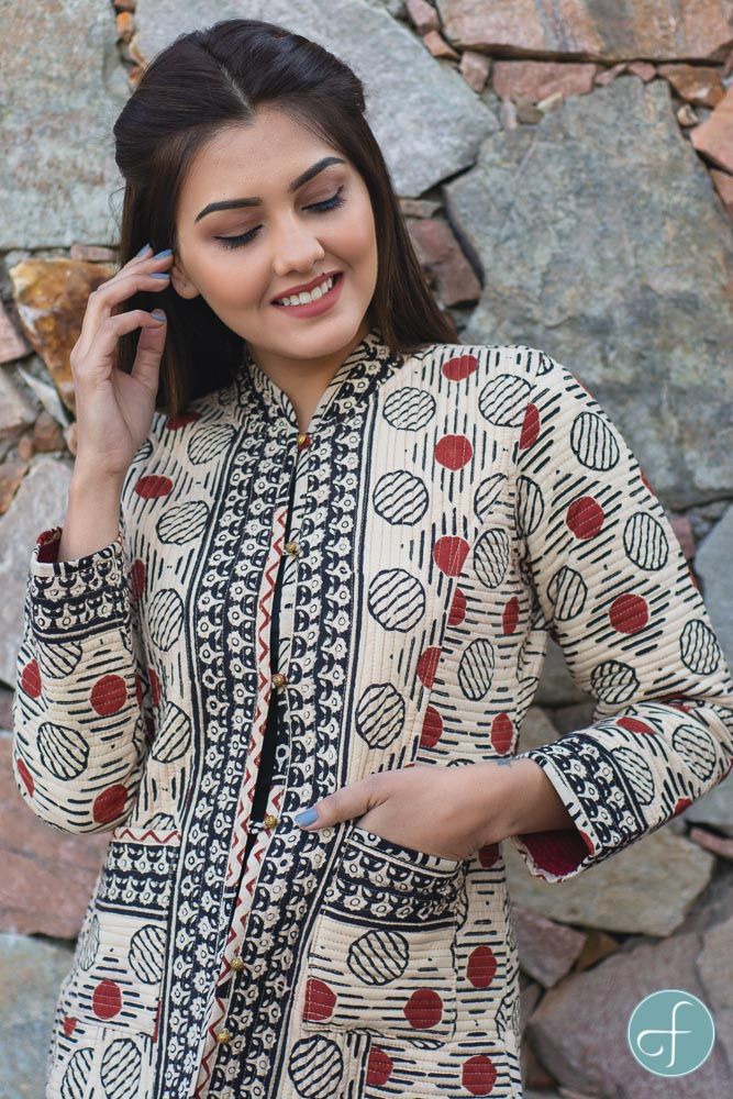 Bagru Block Printed Reversible Cotton Quilted Jacket