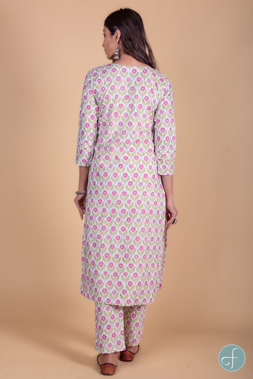 Paradise Pink Block Printed Kurta 