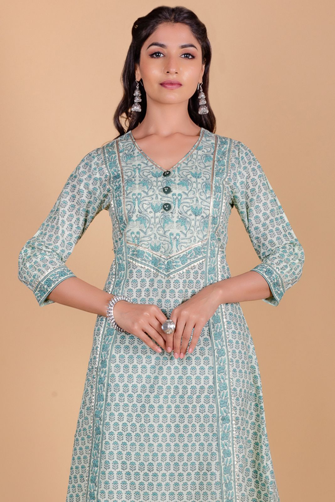 Jade Green A Line Kurta 