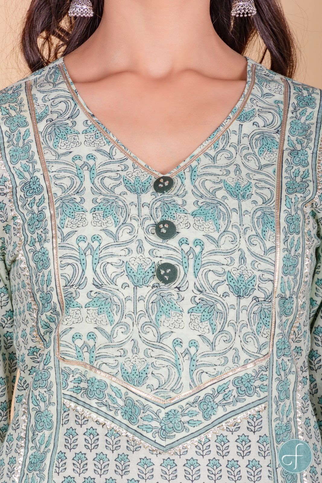 Jade Green A Line Kurta 