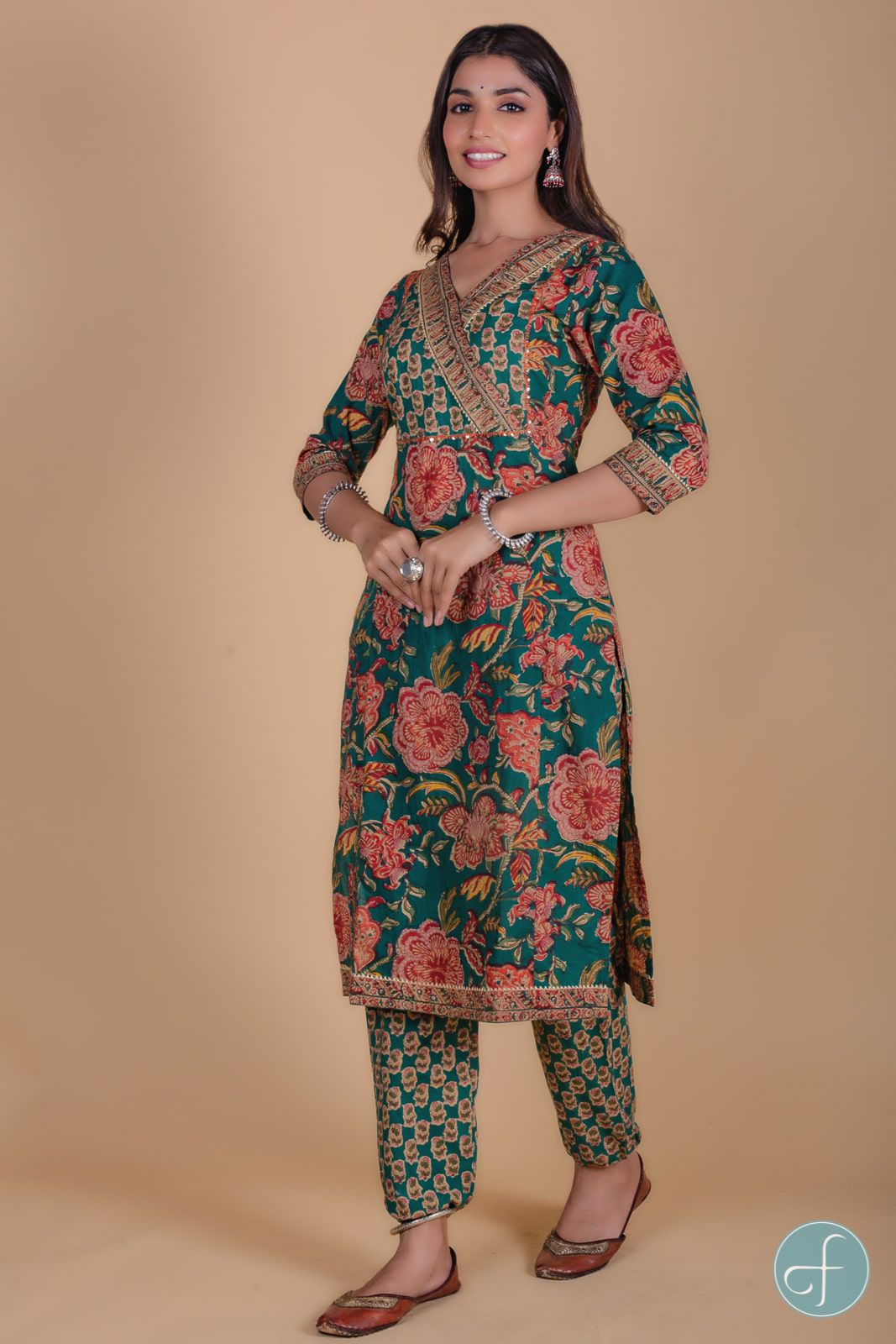 Juniper Green Block Printed Kurta 