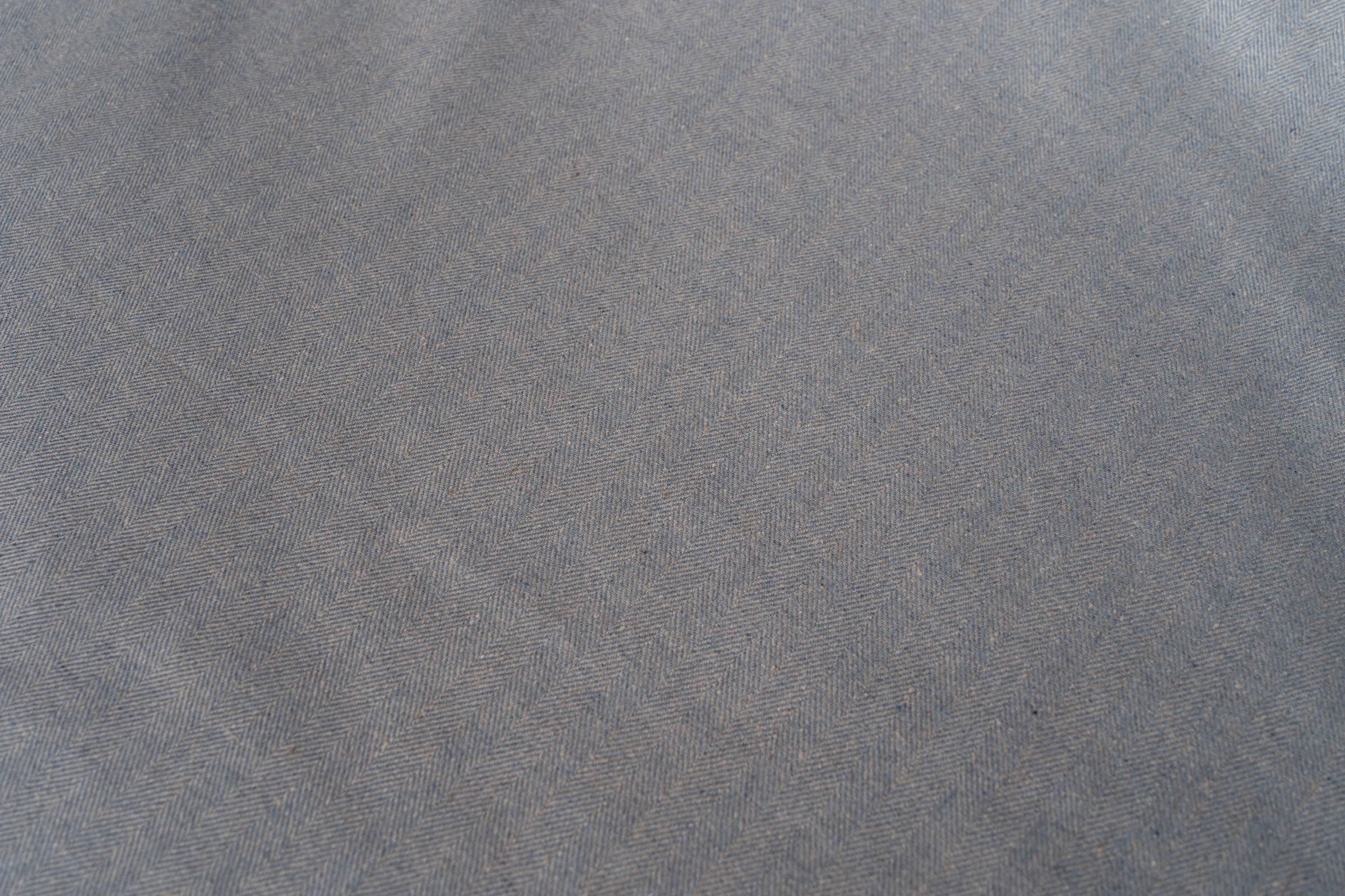 Ash Grey Herring Bone Tweed Wool Fabric