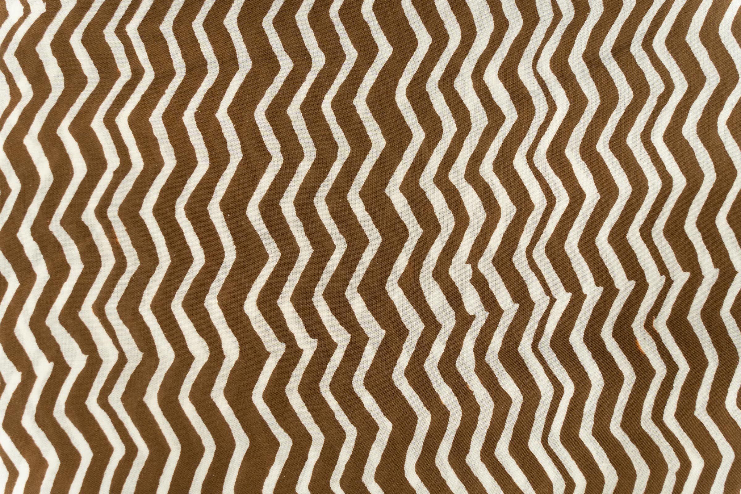 Chevron Hand Block Printed Fabric