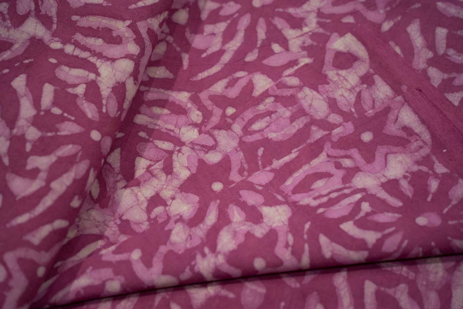 Orchid Pink Bagru Cotton Fabric