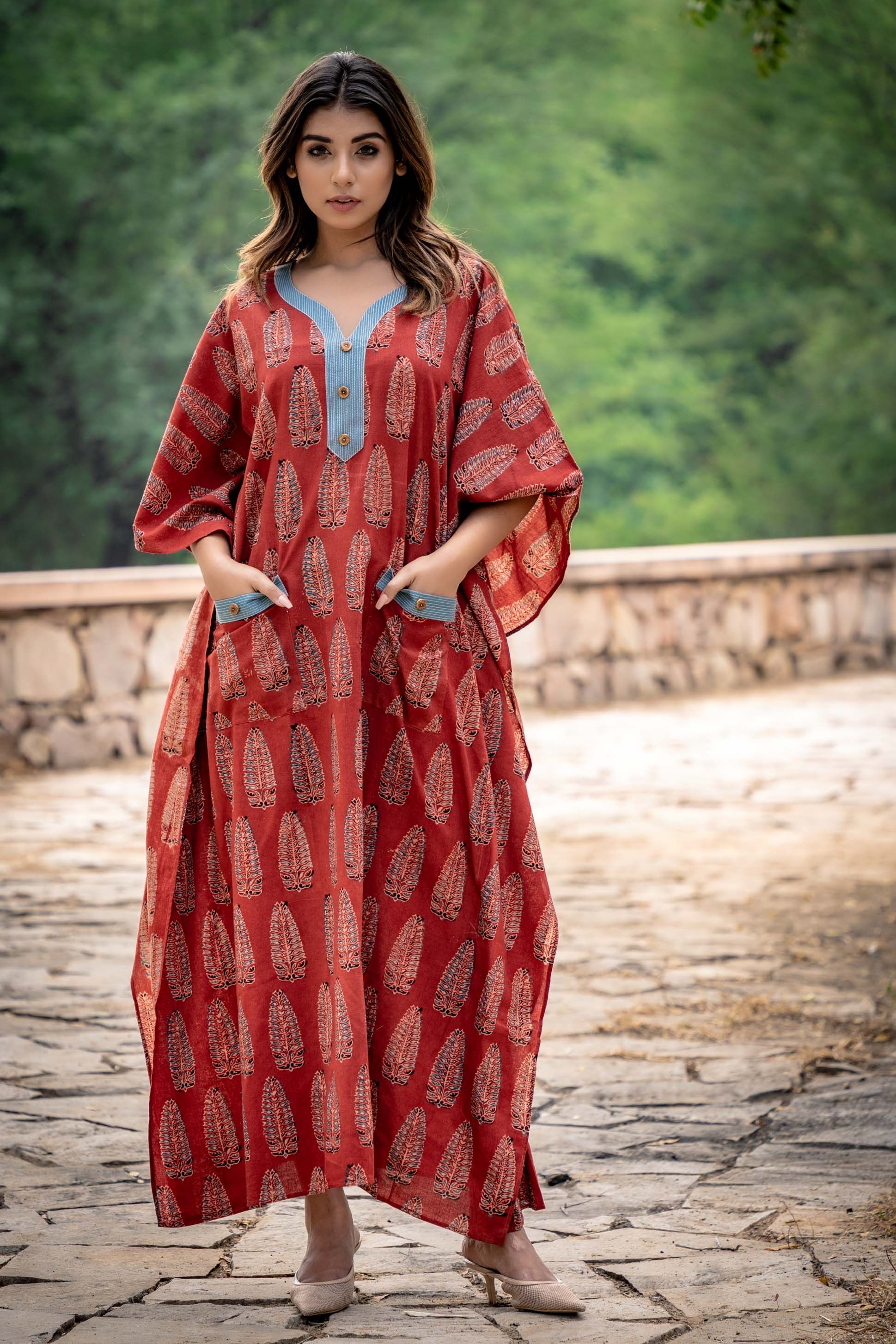 Ajrakh Block Printed Kaftan