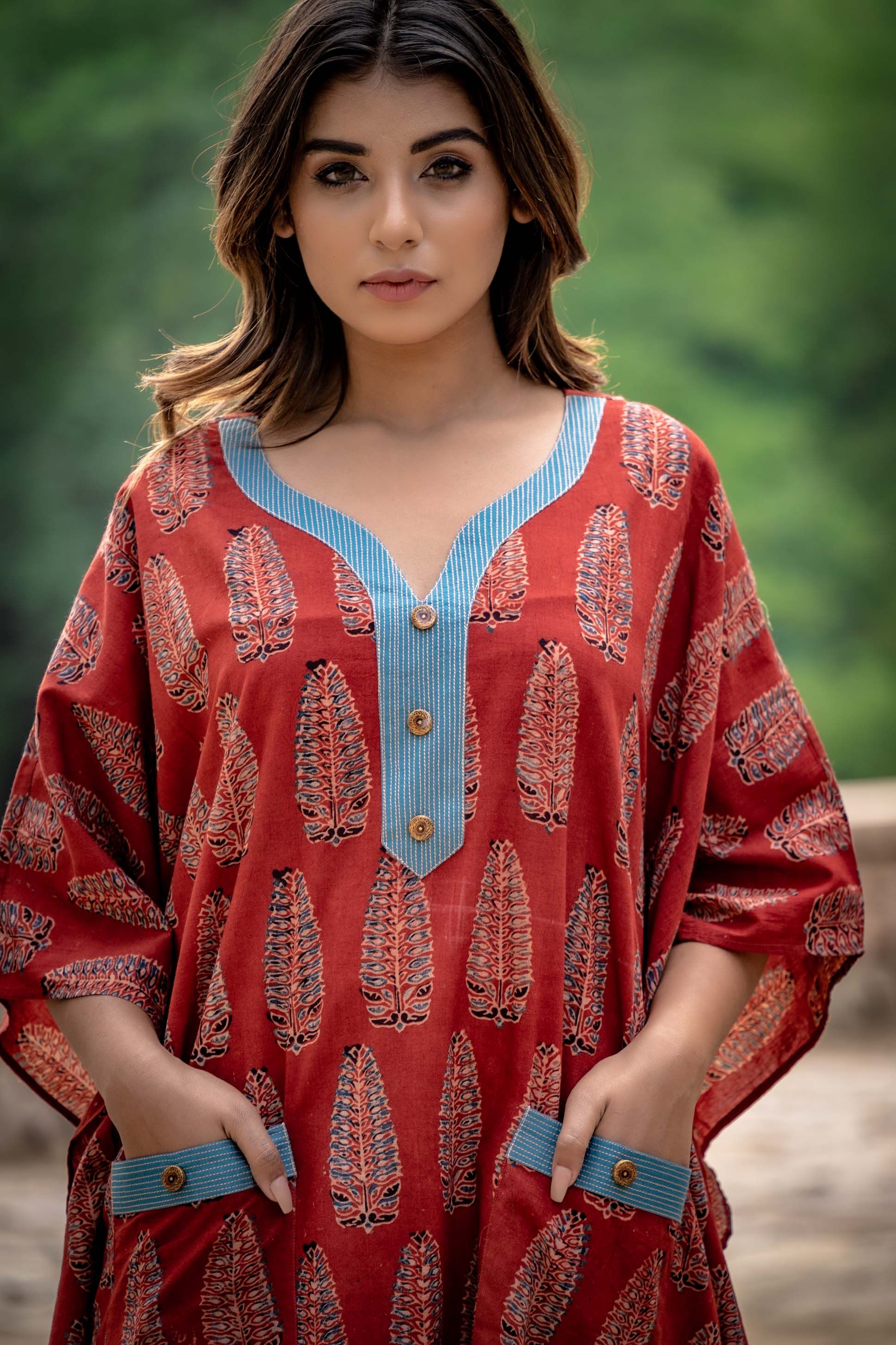 Ajrakh Block Printed Kaftan