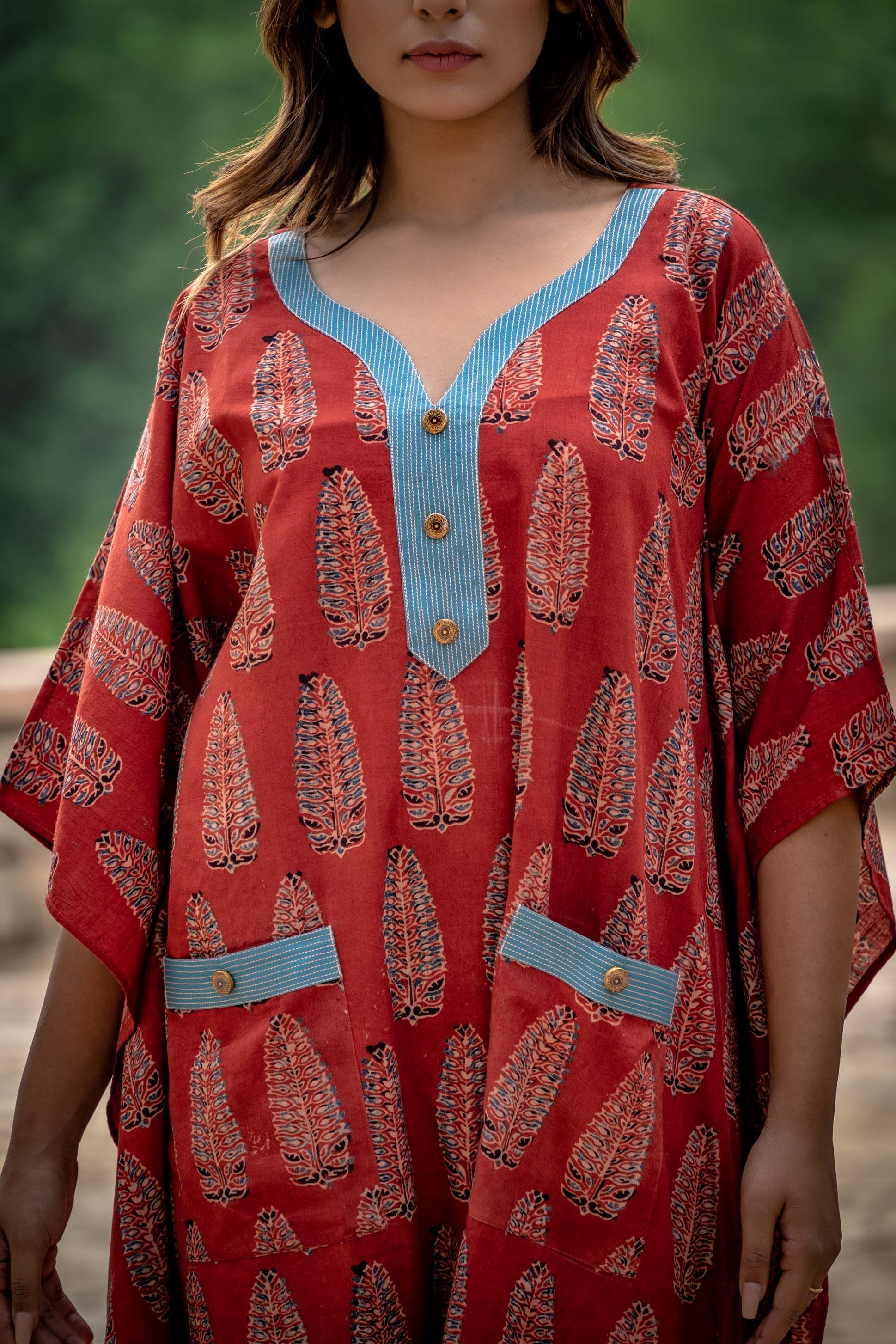 Ajrakh Block Printed Kaftan