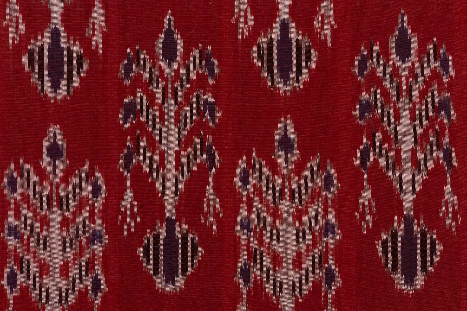 Red Designer Ikat Fabric