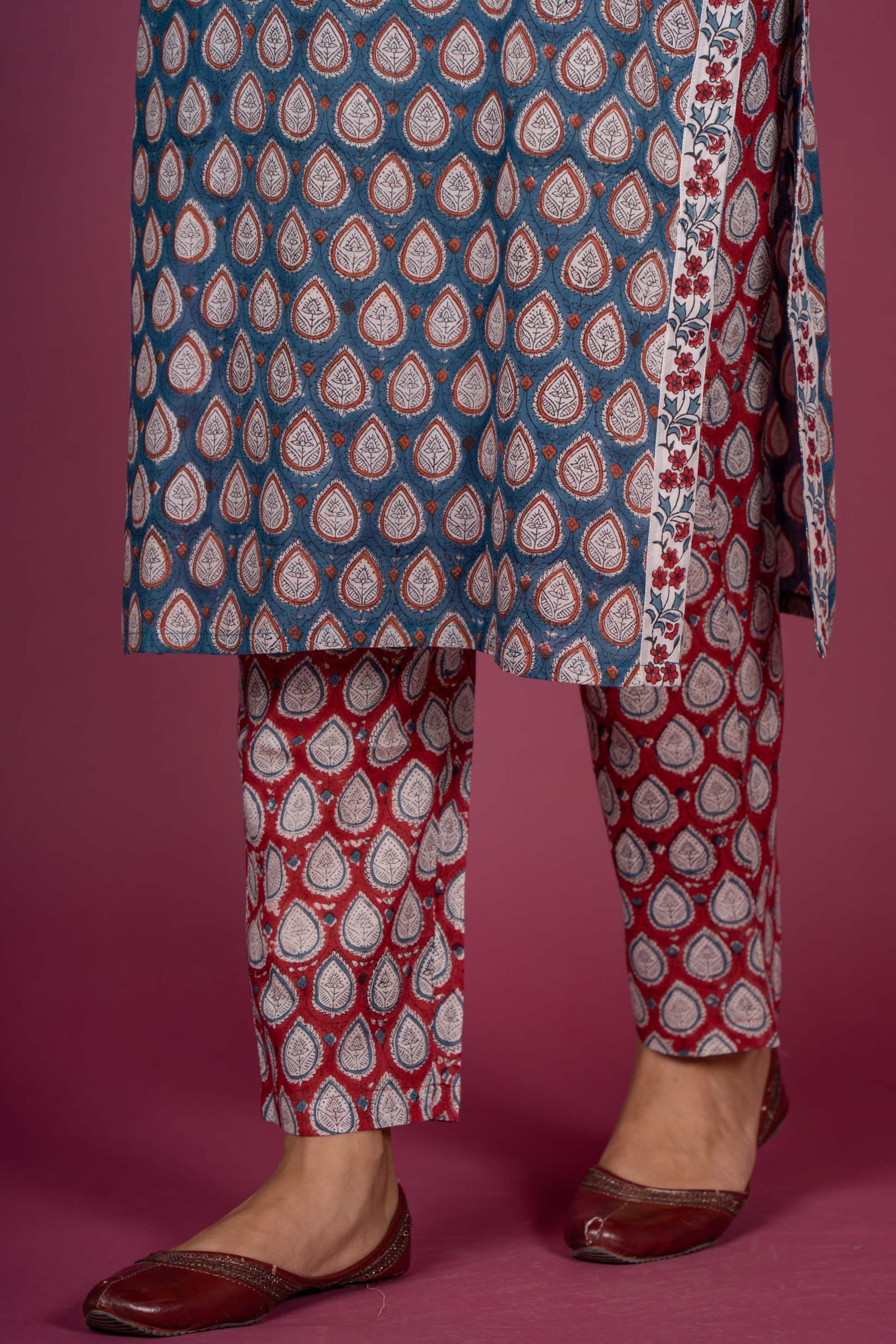 Blue Moon Block Printed Kurta Set