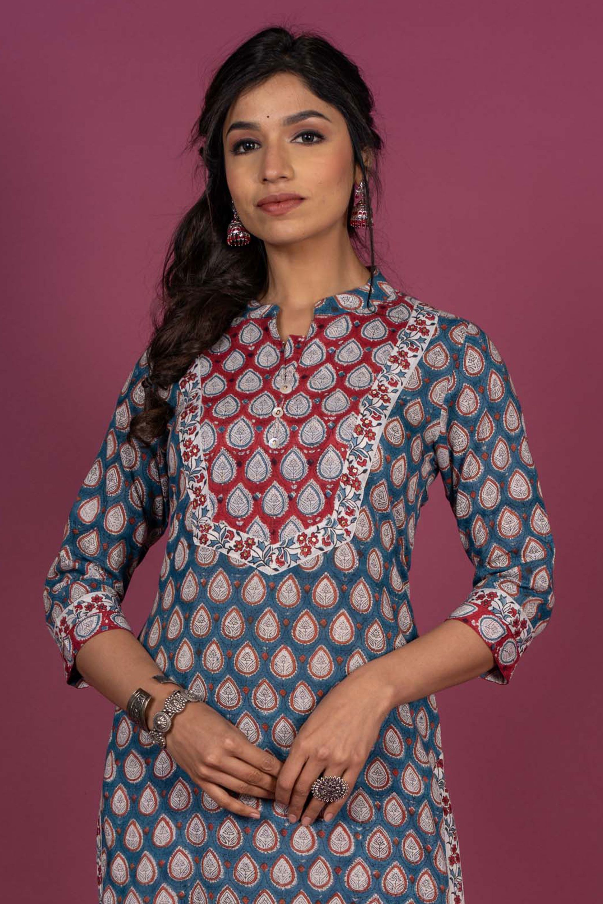 Blue Moon Block Printed Kurta