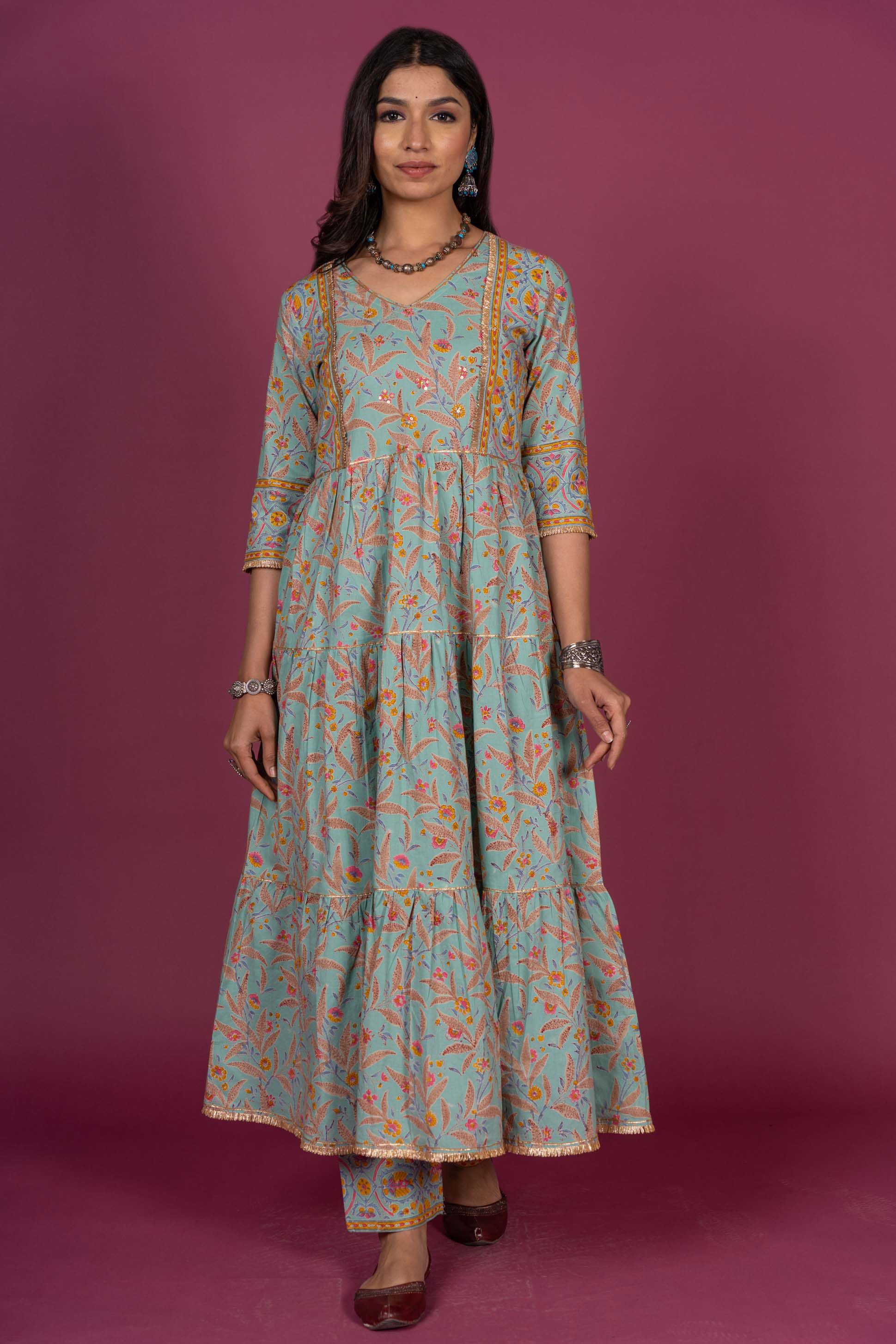 Meadow Green Long Kurta 