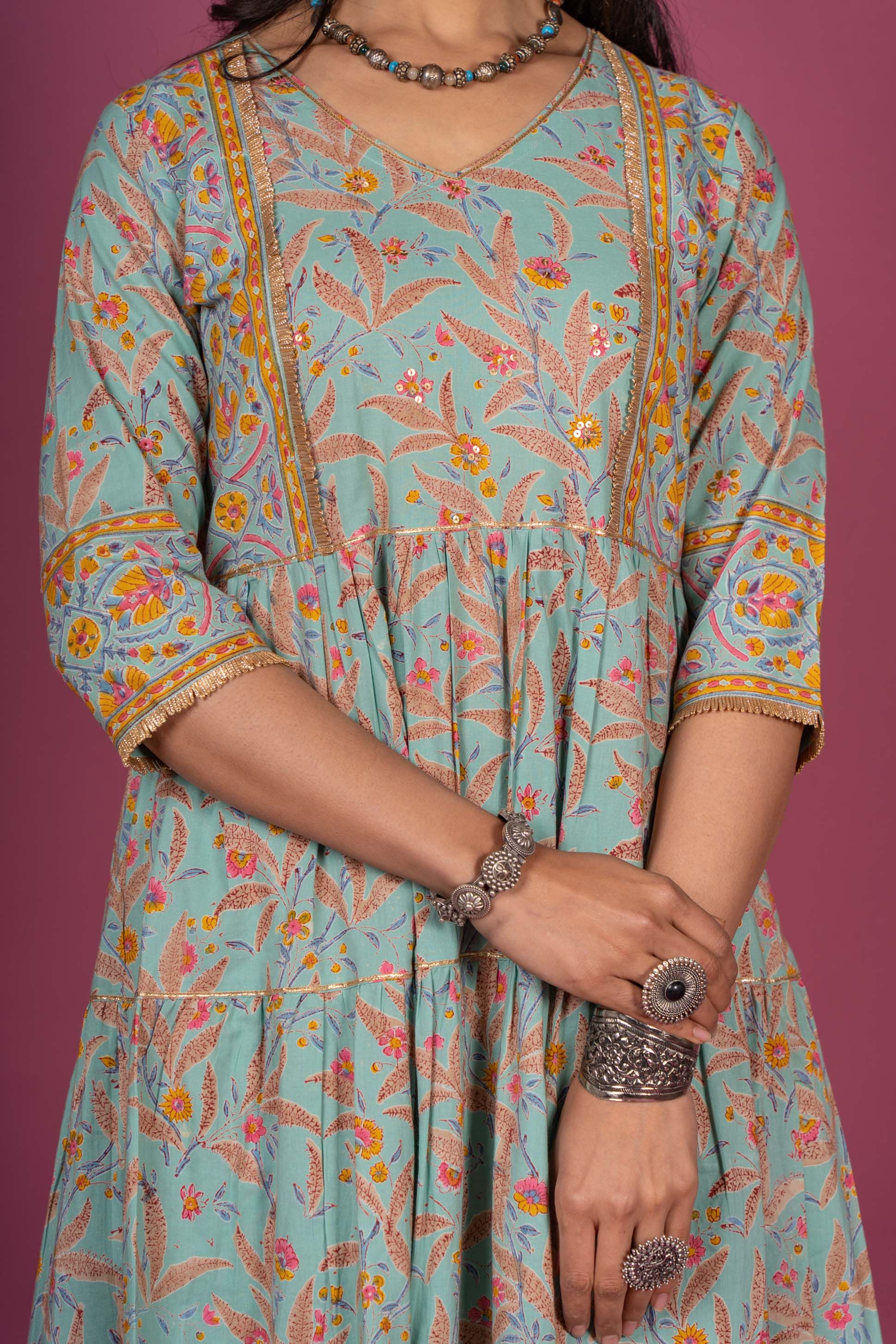 Meadow Green Long Kurta 