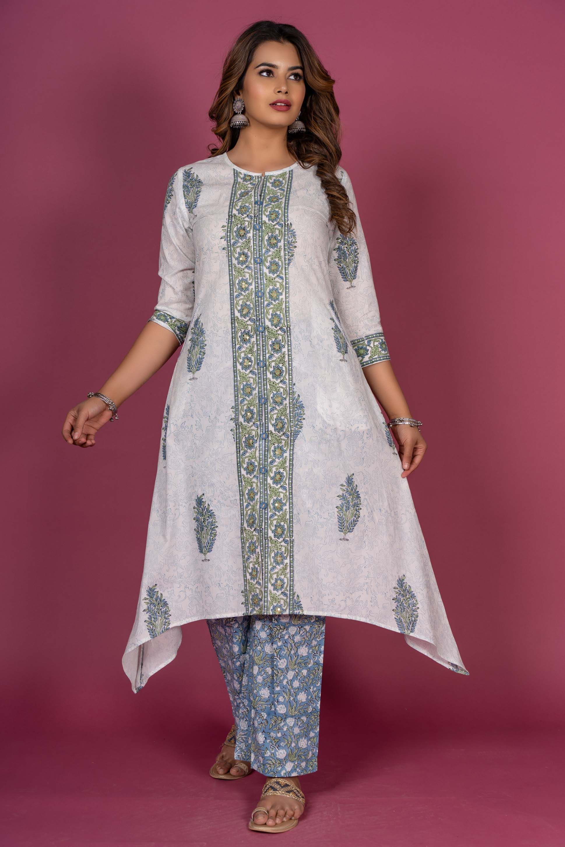 Designer Block Printed Kurta 