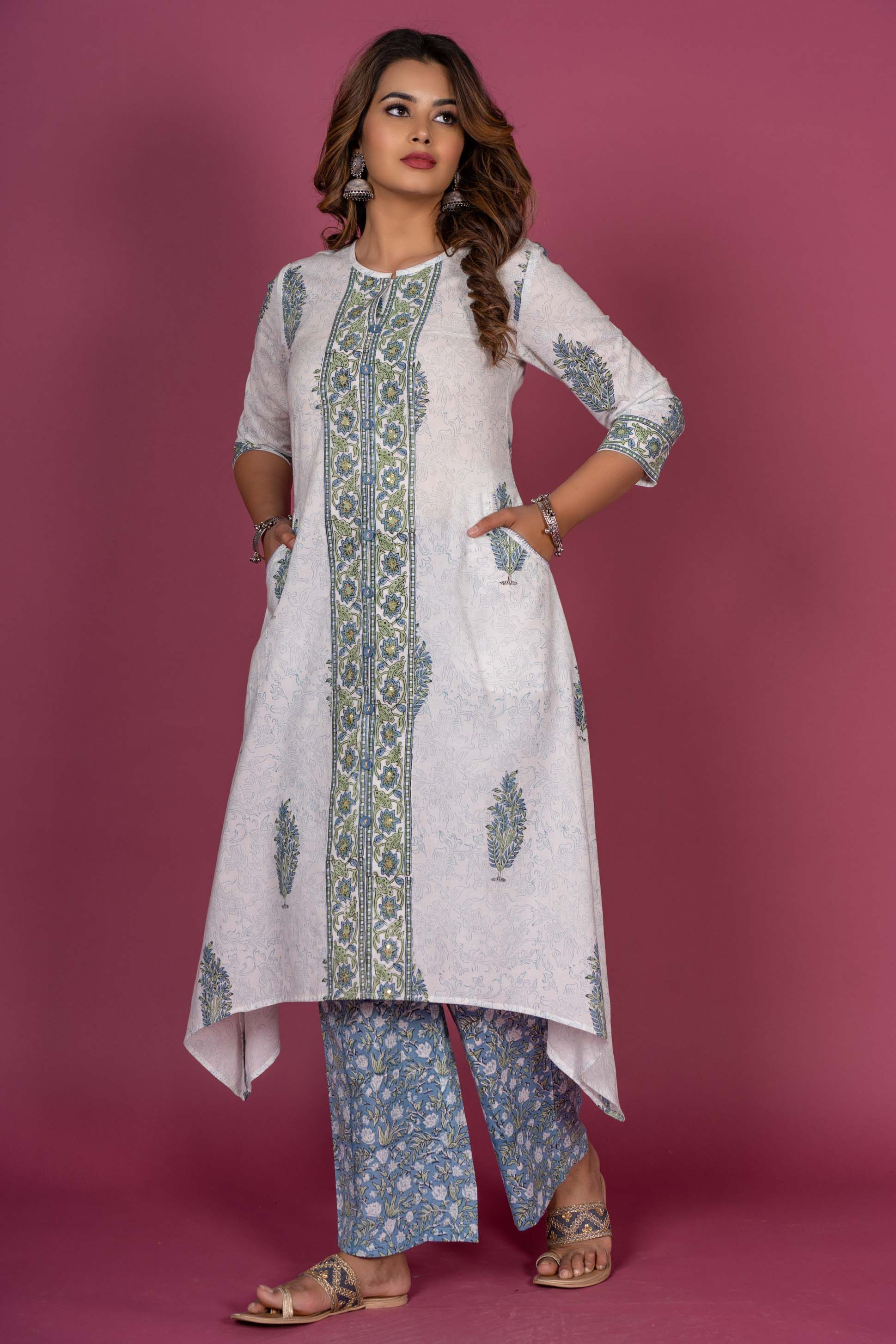 Designer Block Printed Kurta 