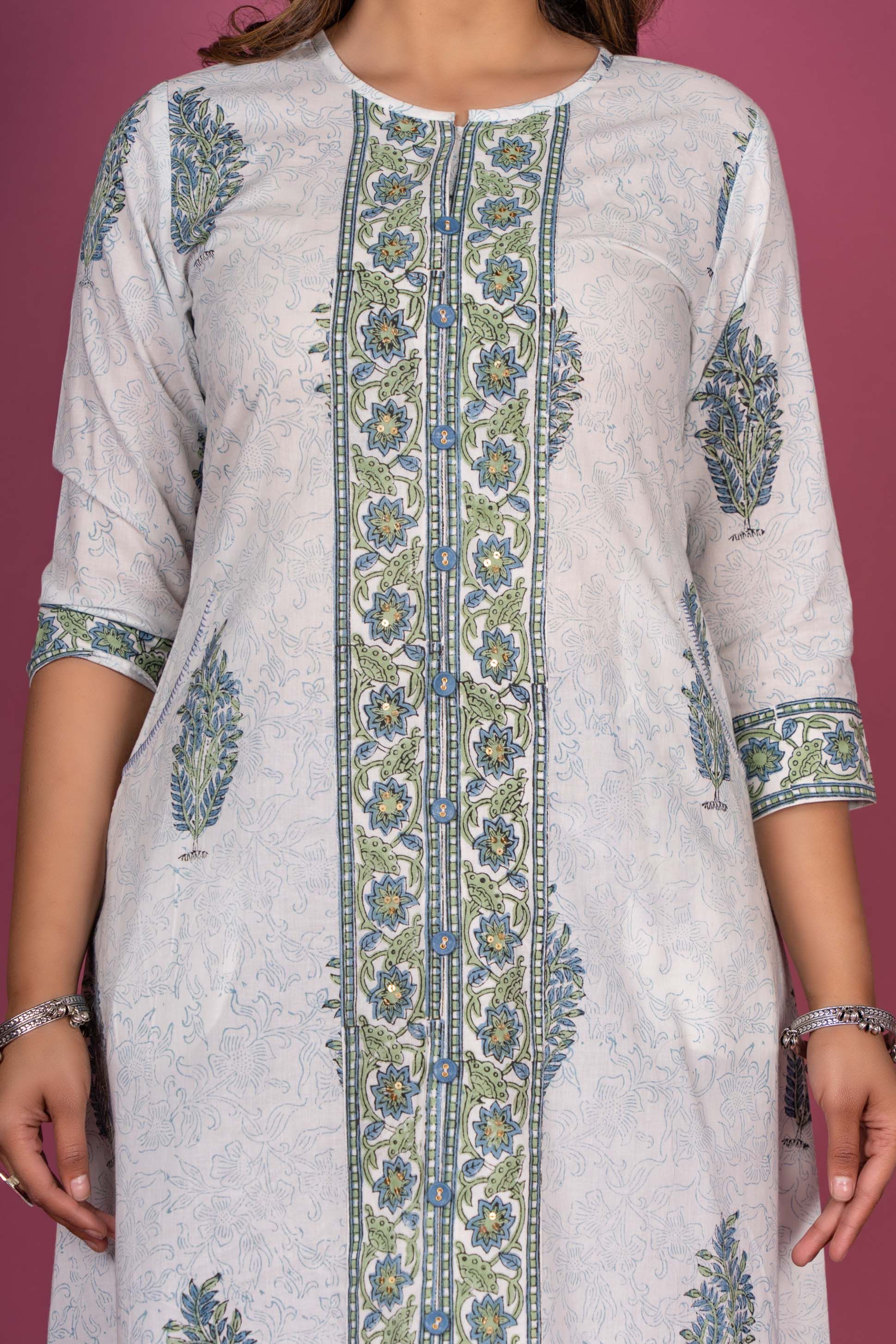 Designer Block Printed Kurta 