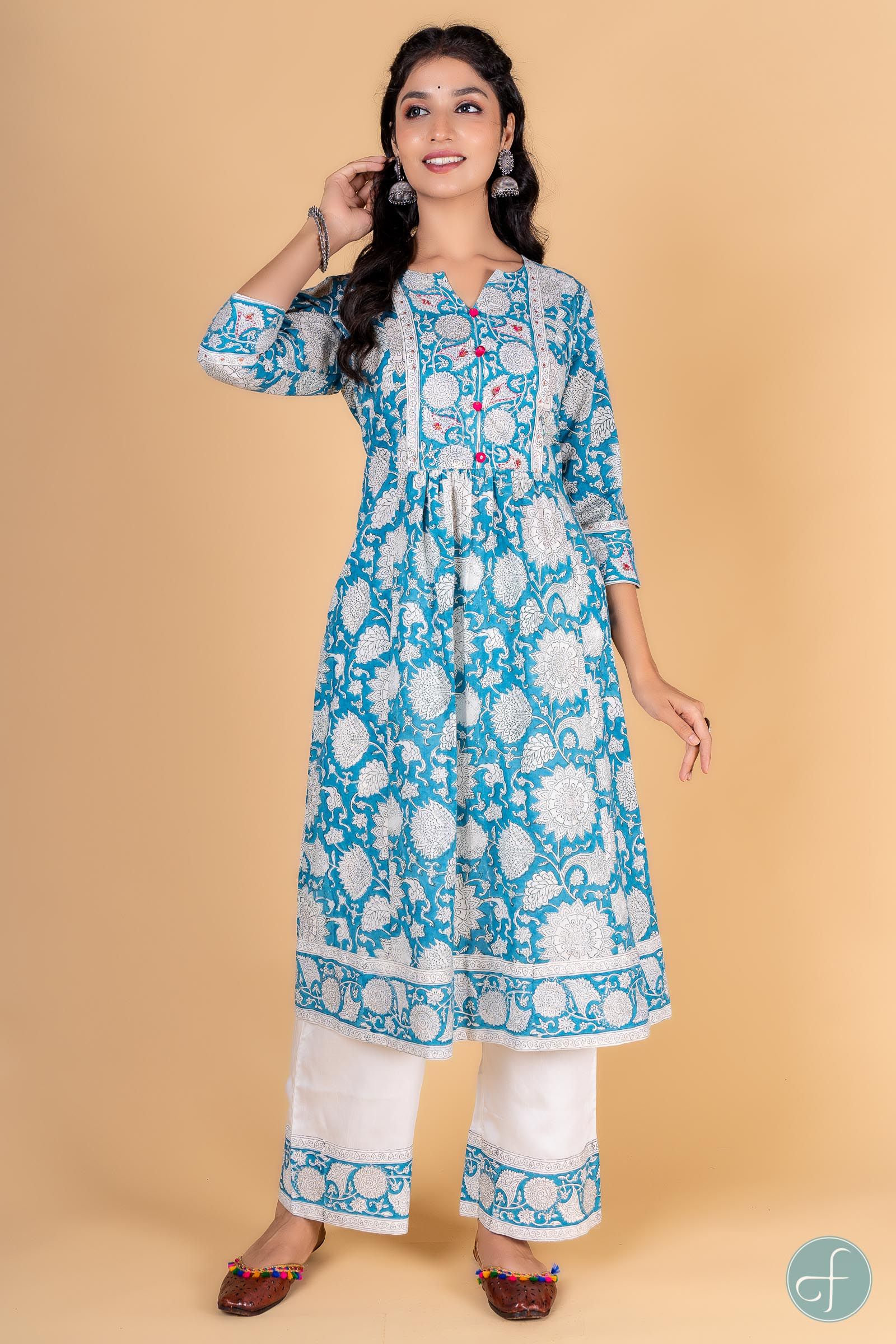 Horizon Blue A Line Kurta 