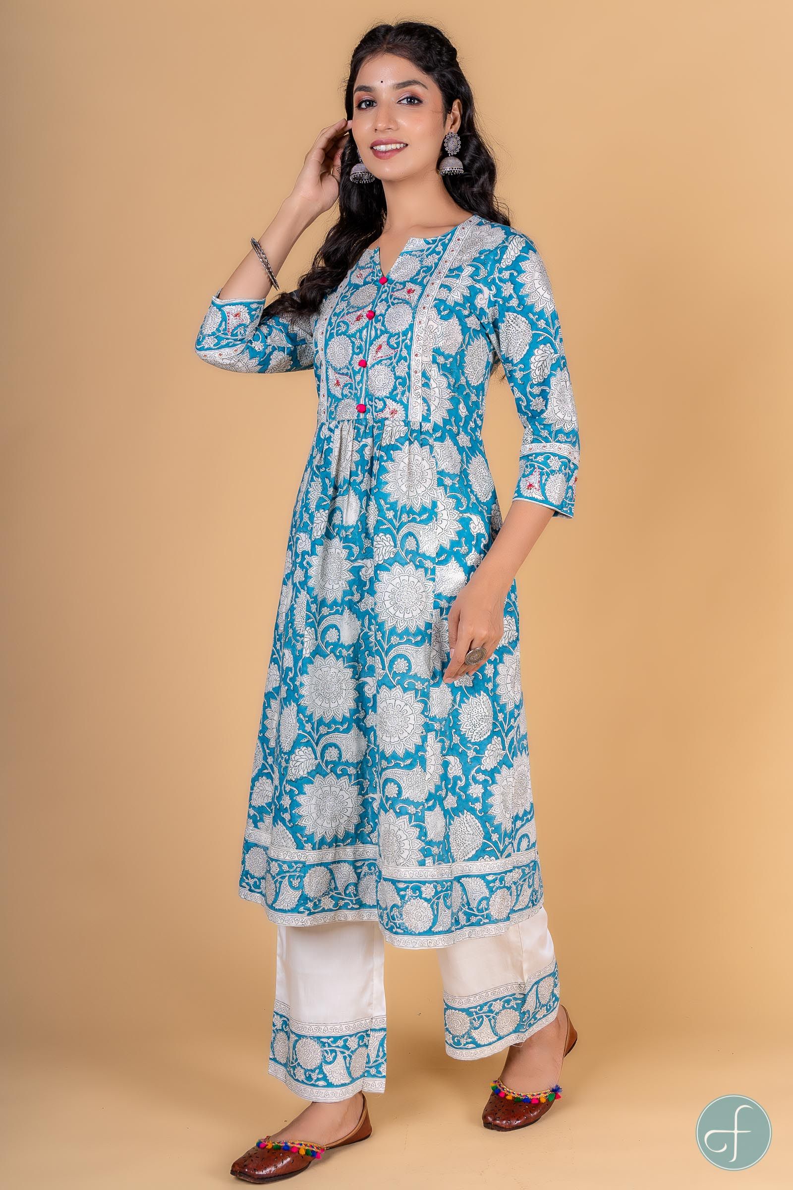 Horizon Blue A Line Kurta 