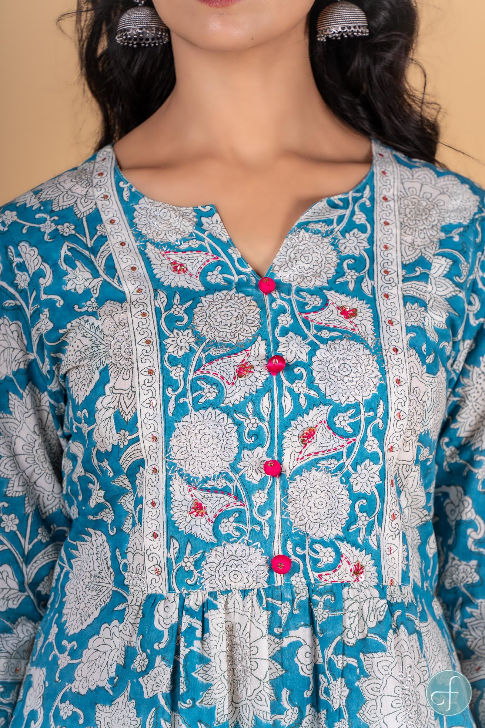 Horizon Blue A Line Kurta 