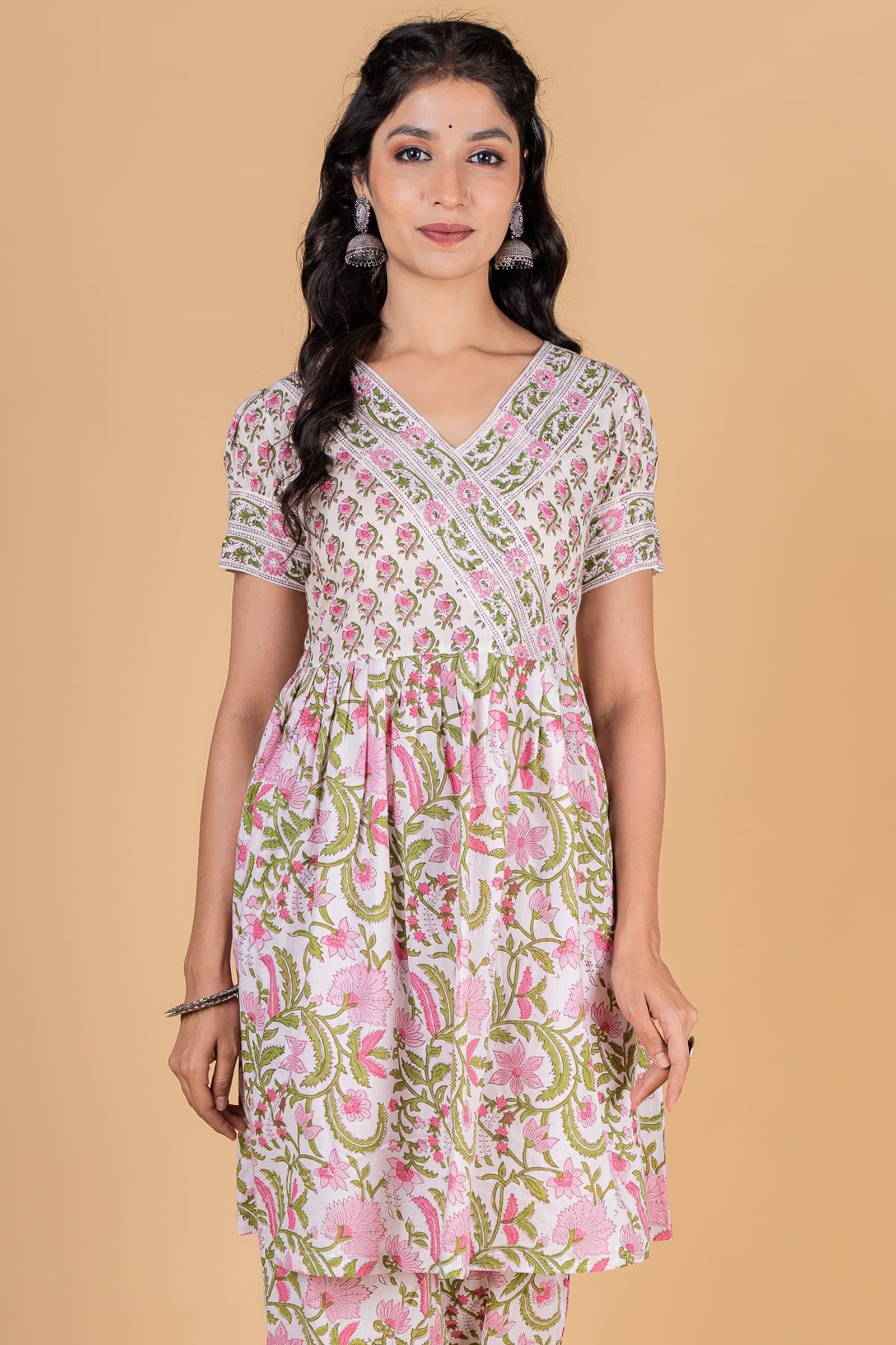 Jelly Rose Block Printed Short Kurta 