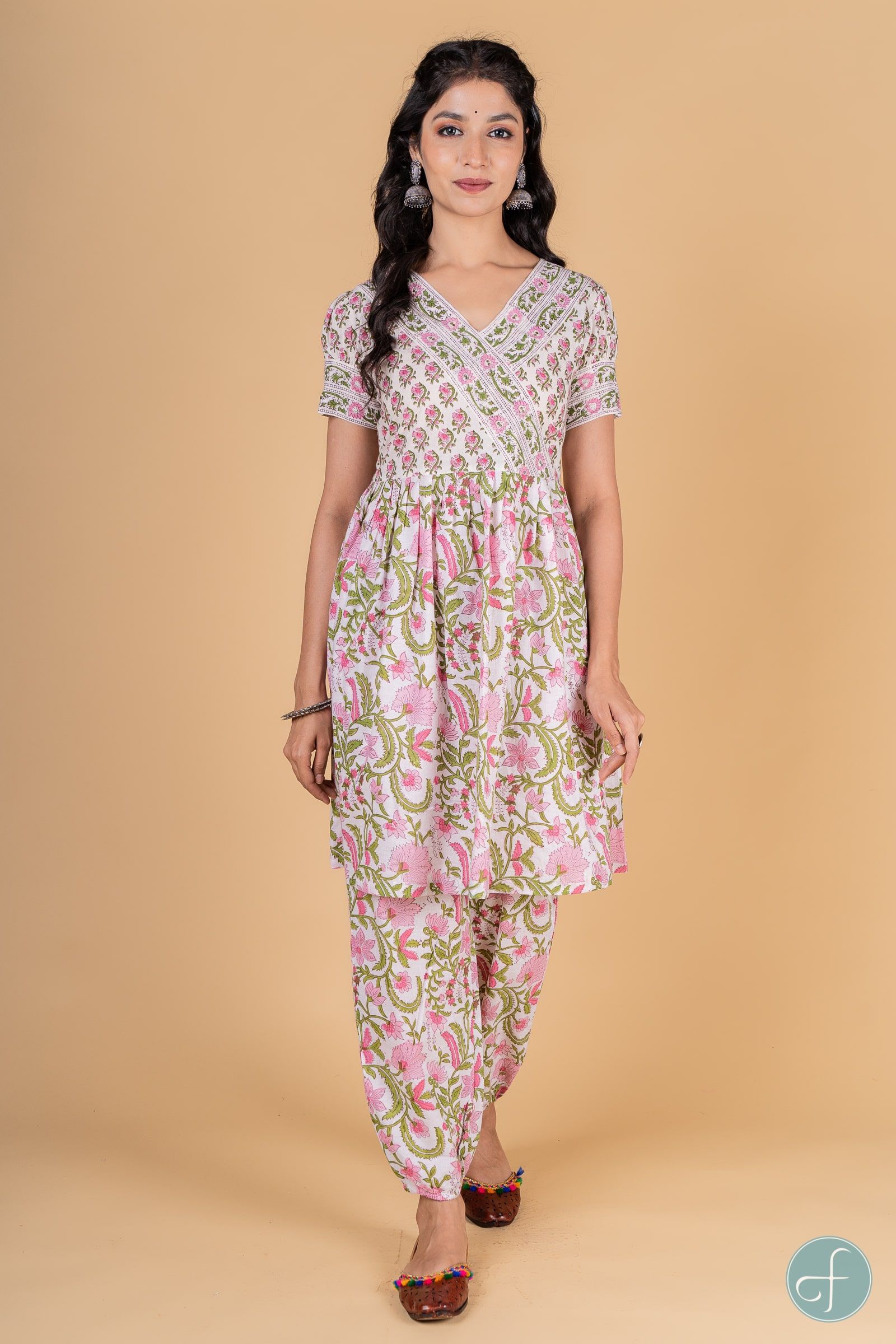 Jelly Rose Block Printed Short Kurta 