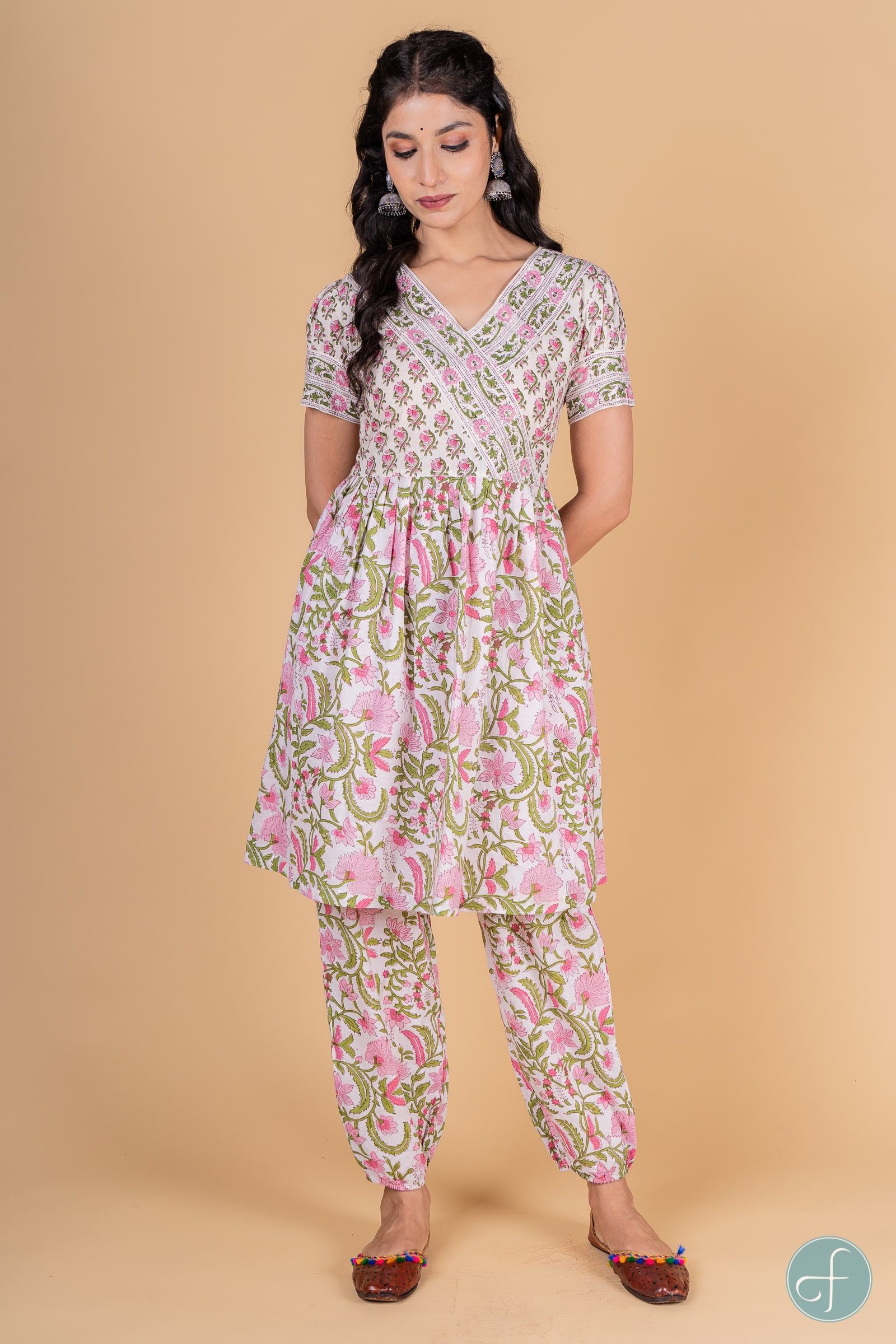 Jelly Rose Block Printed Short Kurta 