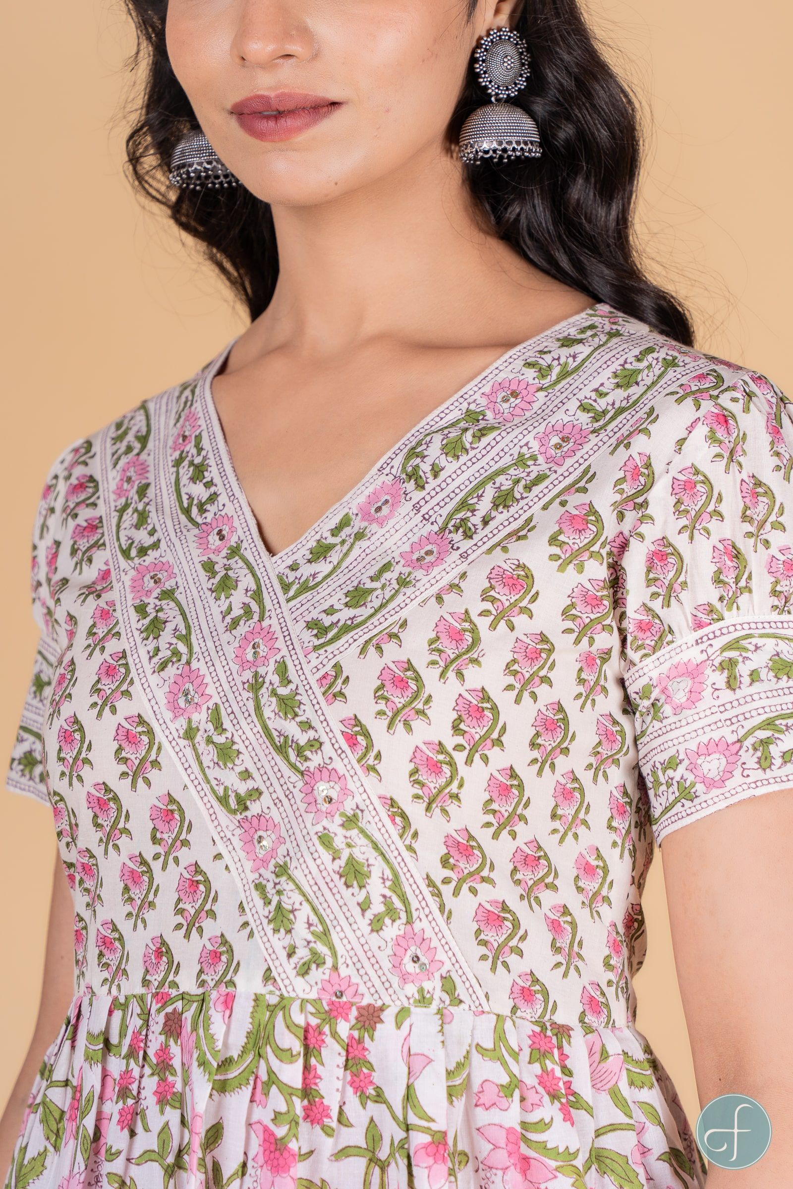 Jelly Rose Block Printed Short Kurta 