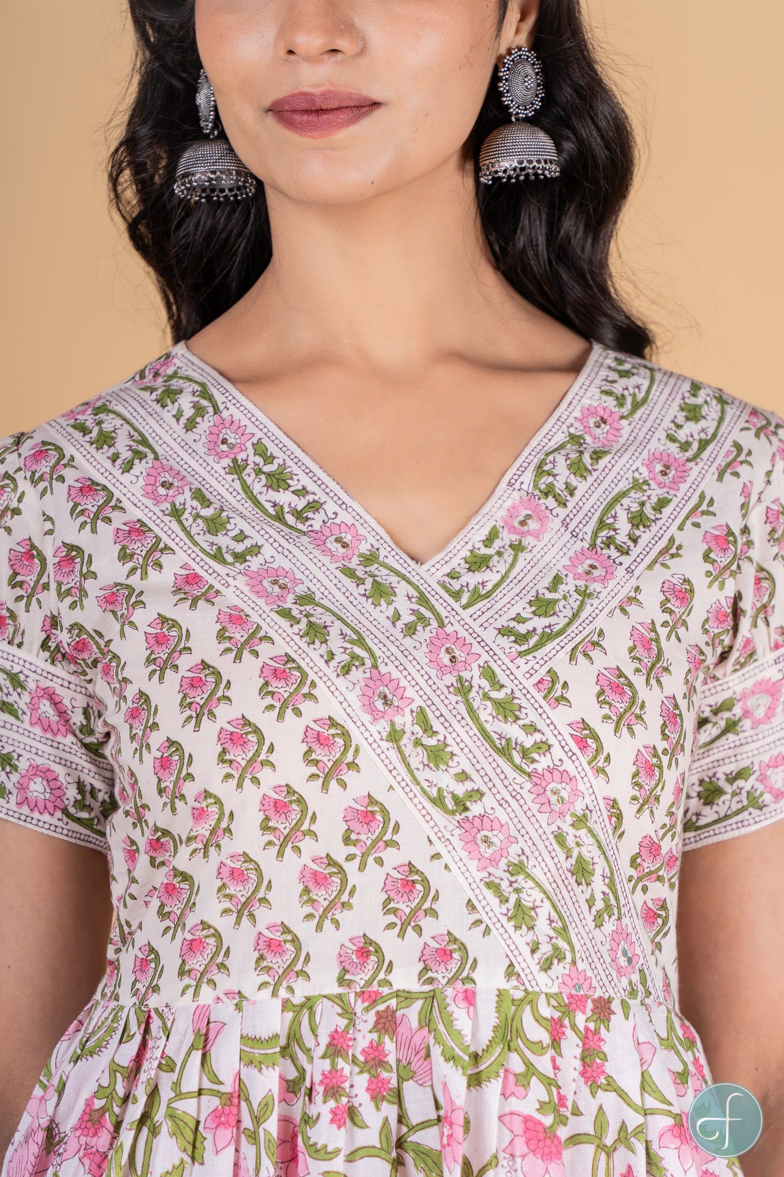 Jelly Rose Block Printed Short Kurta 