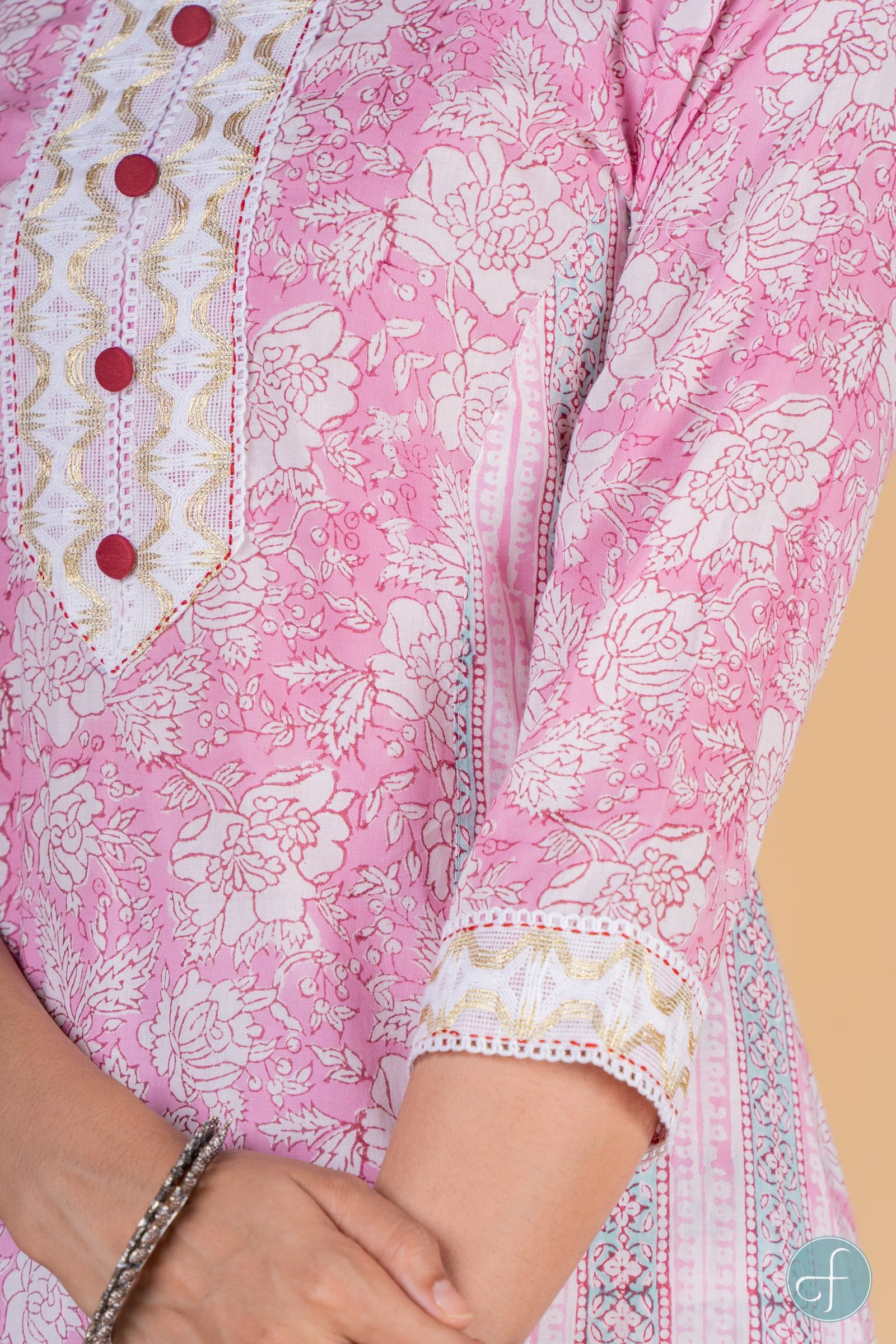 Carnation Pink A Line Kurta 