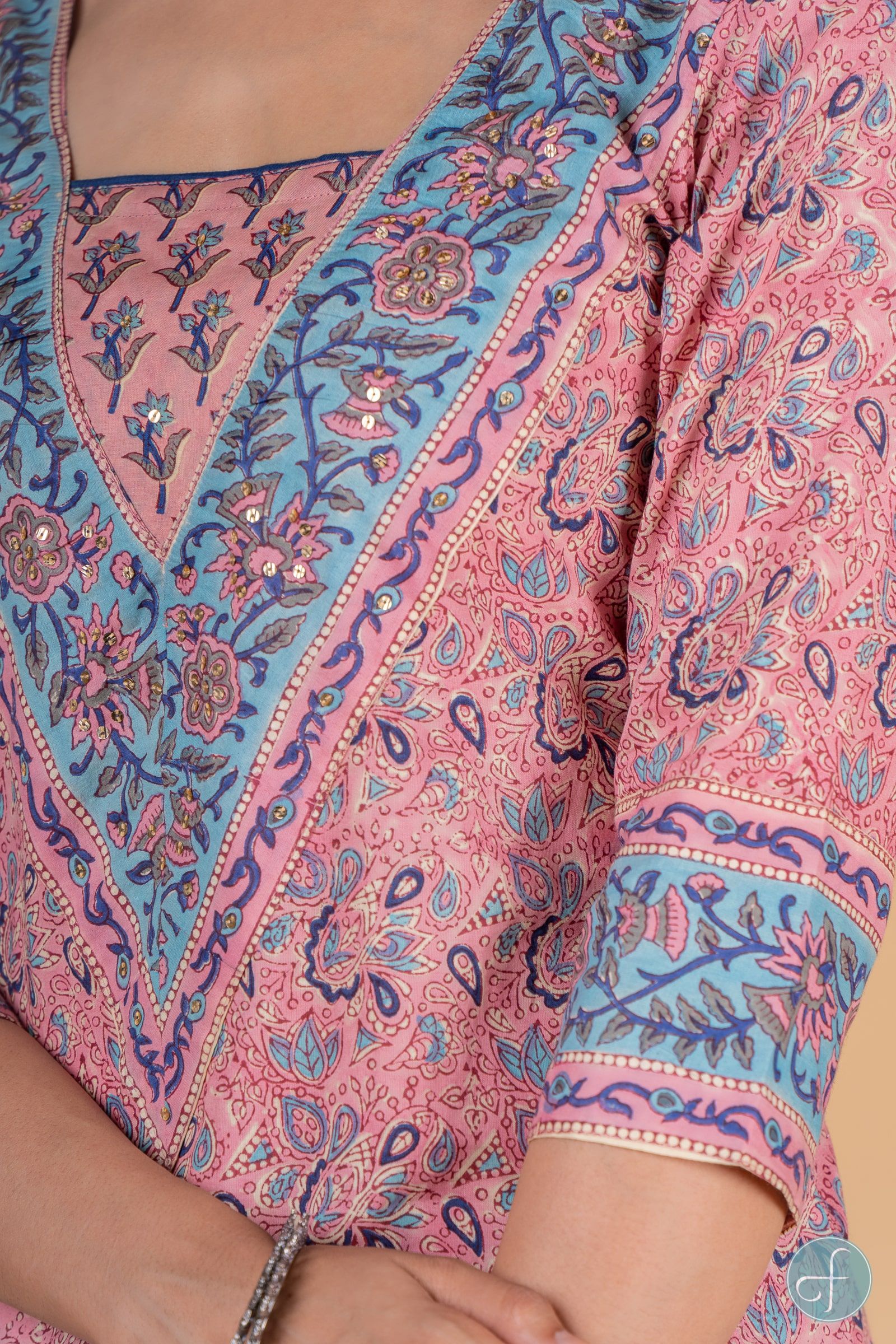 Cotton Candy Block Printed Kurta