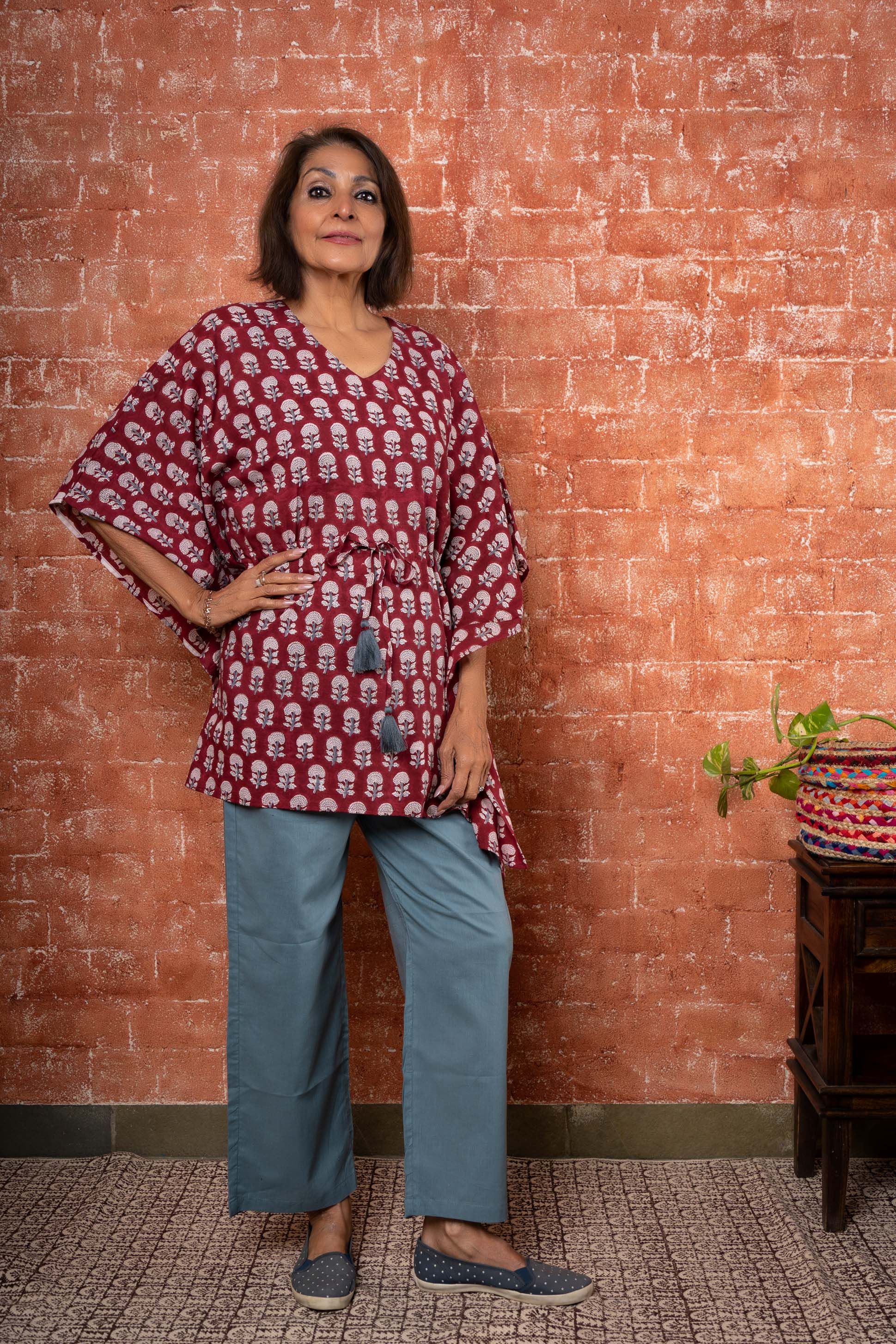 Floral Block Printed Lounge Set