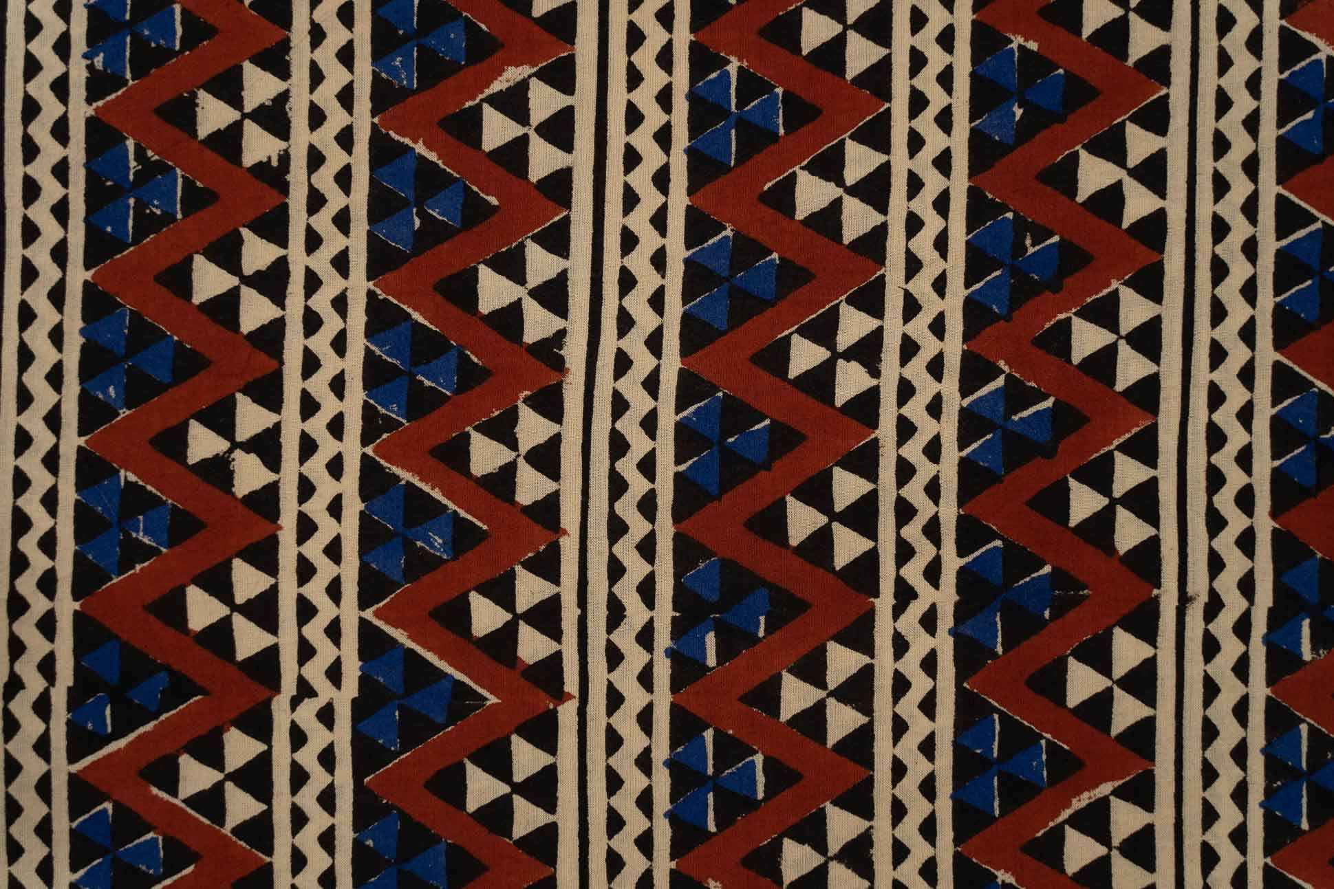 Chevron Bagru Block Printed Fabric