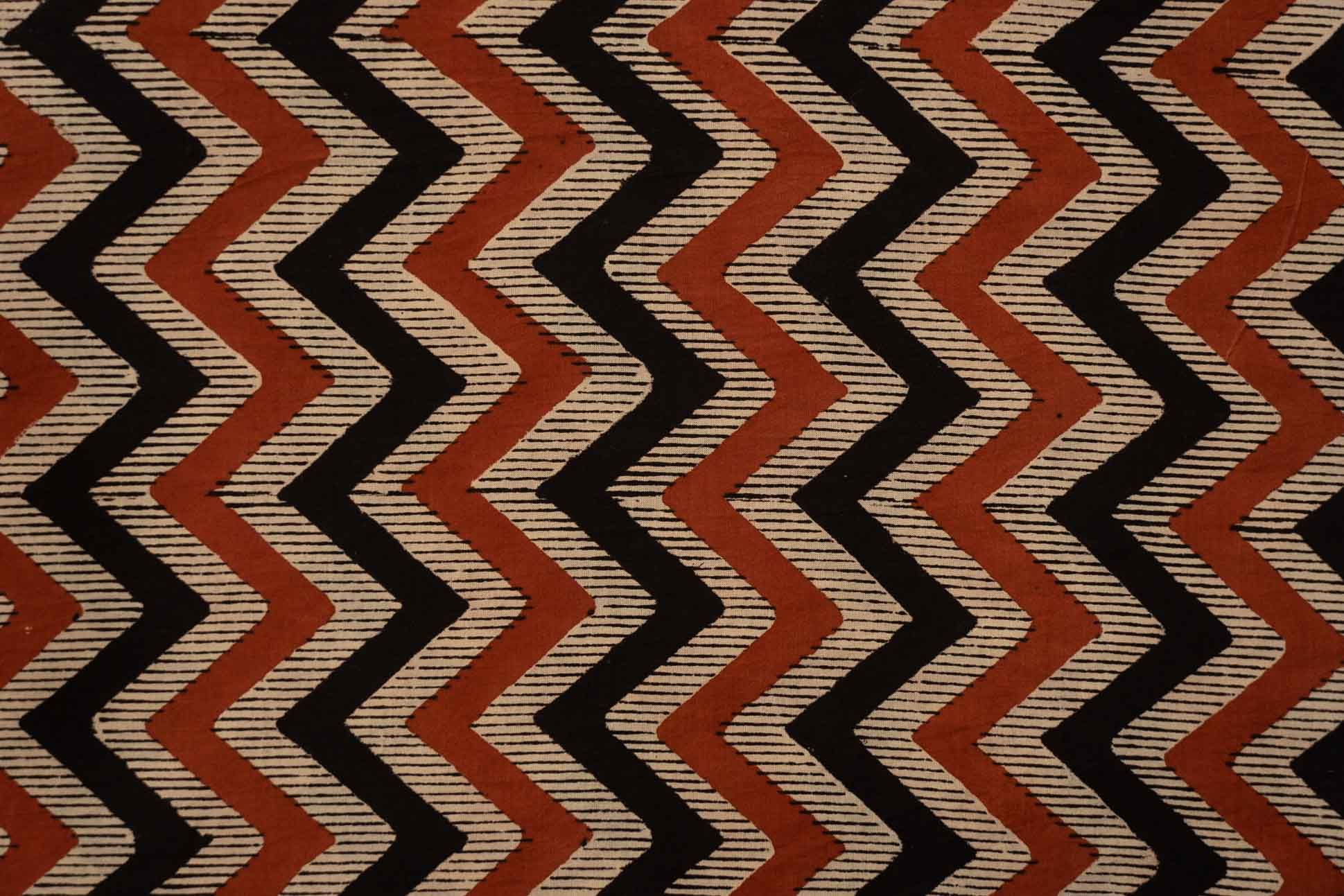 Bagru Chevron Block Printed Fabric