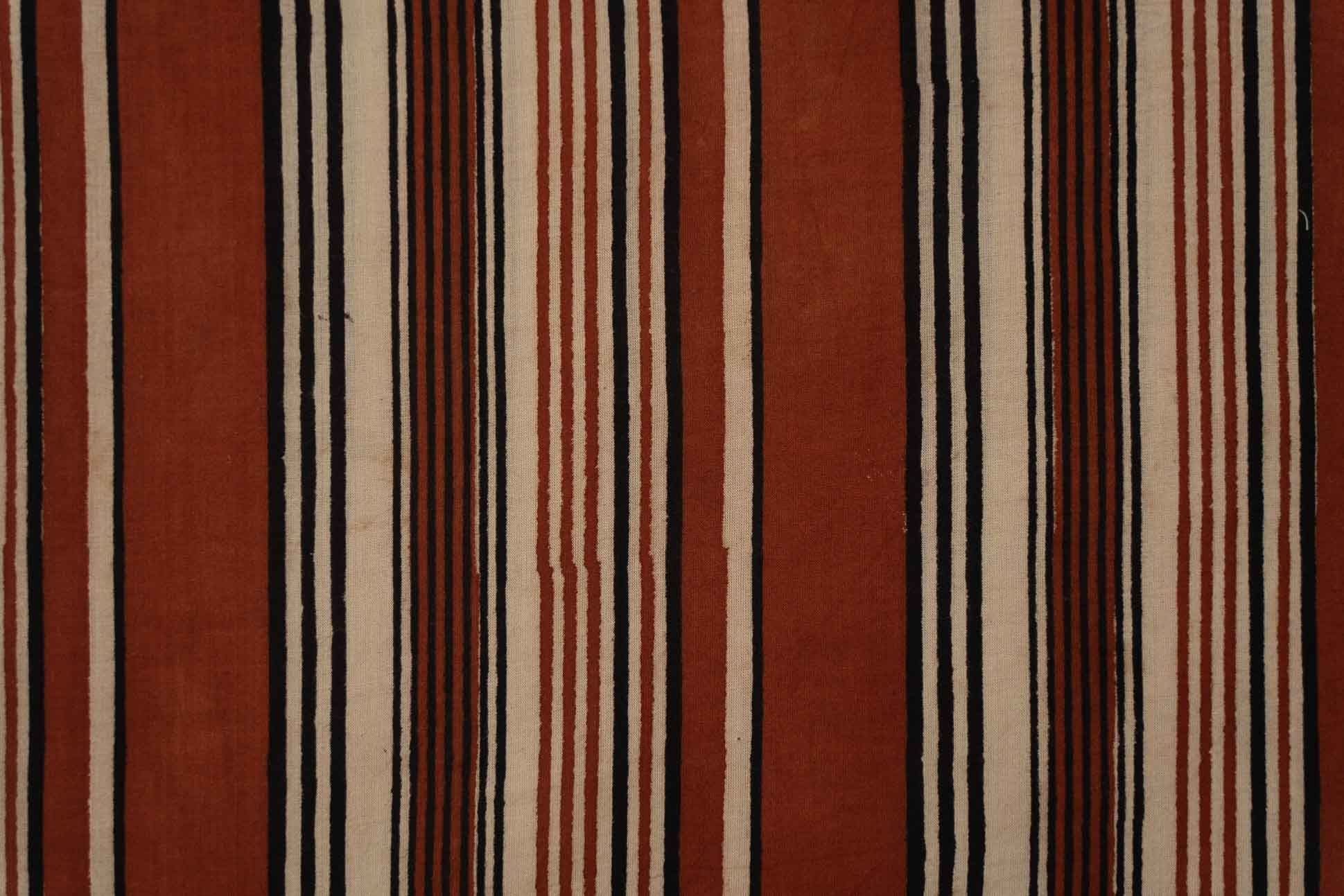 Bagru Striped Block Printed Fabric