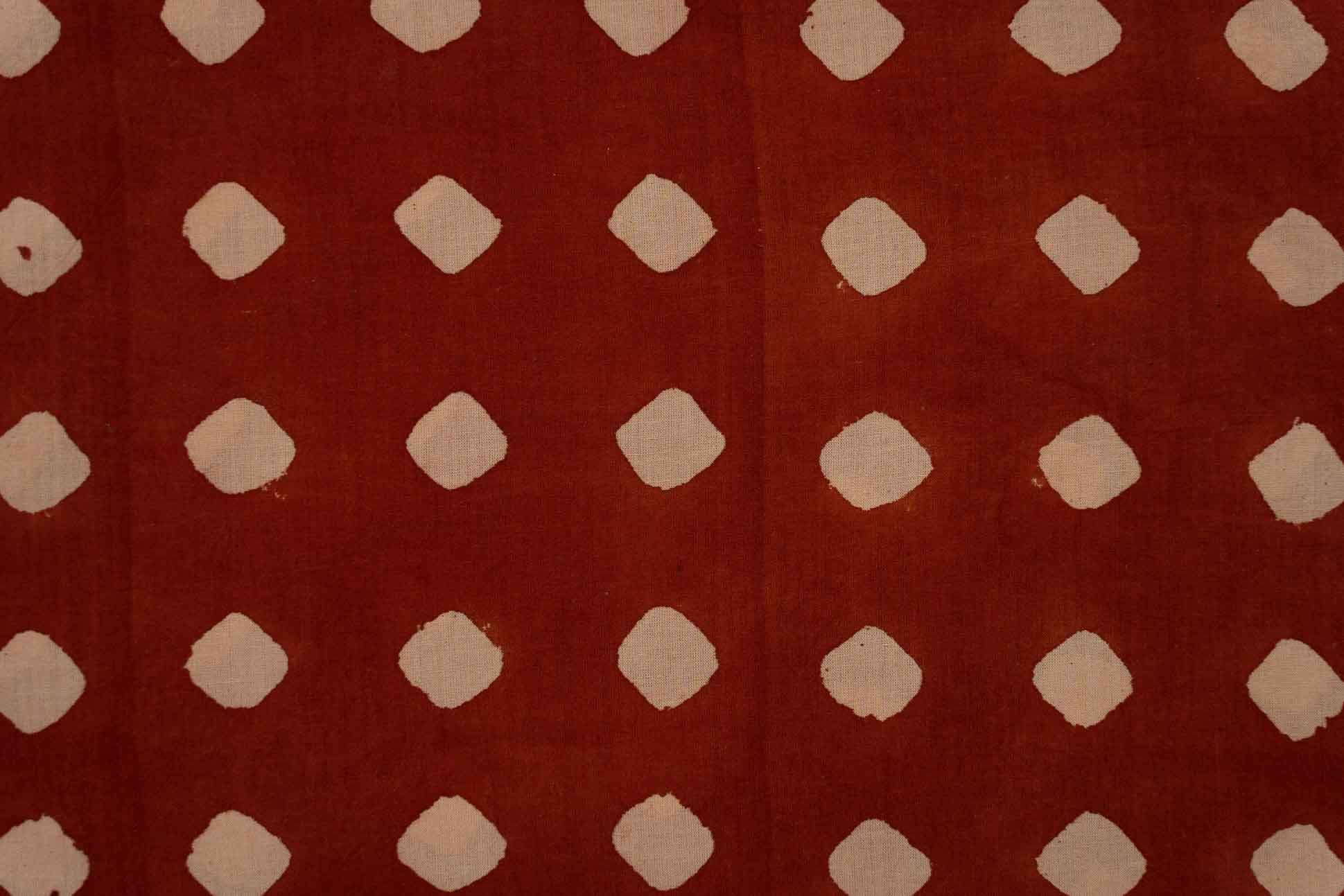 Bagru Red Block Printed Fabric