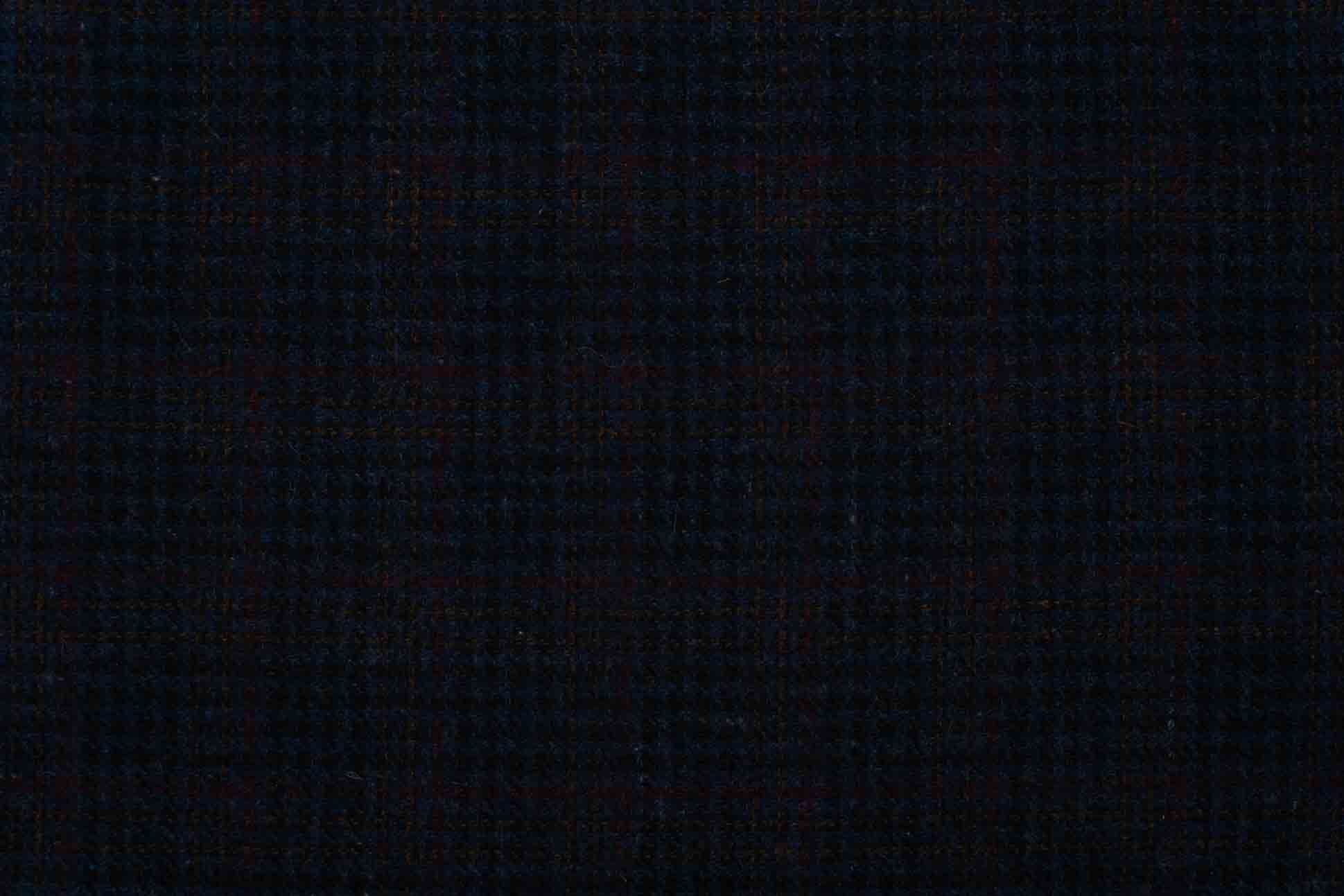 Blue Black Maroon Checks Tweed Wool Fabric