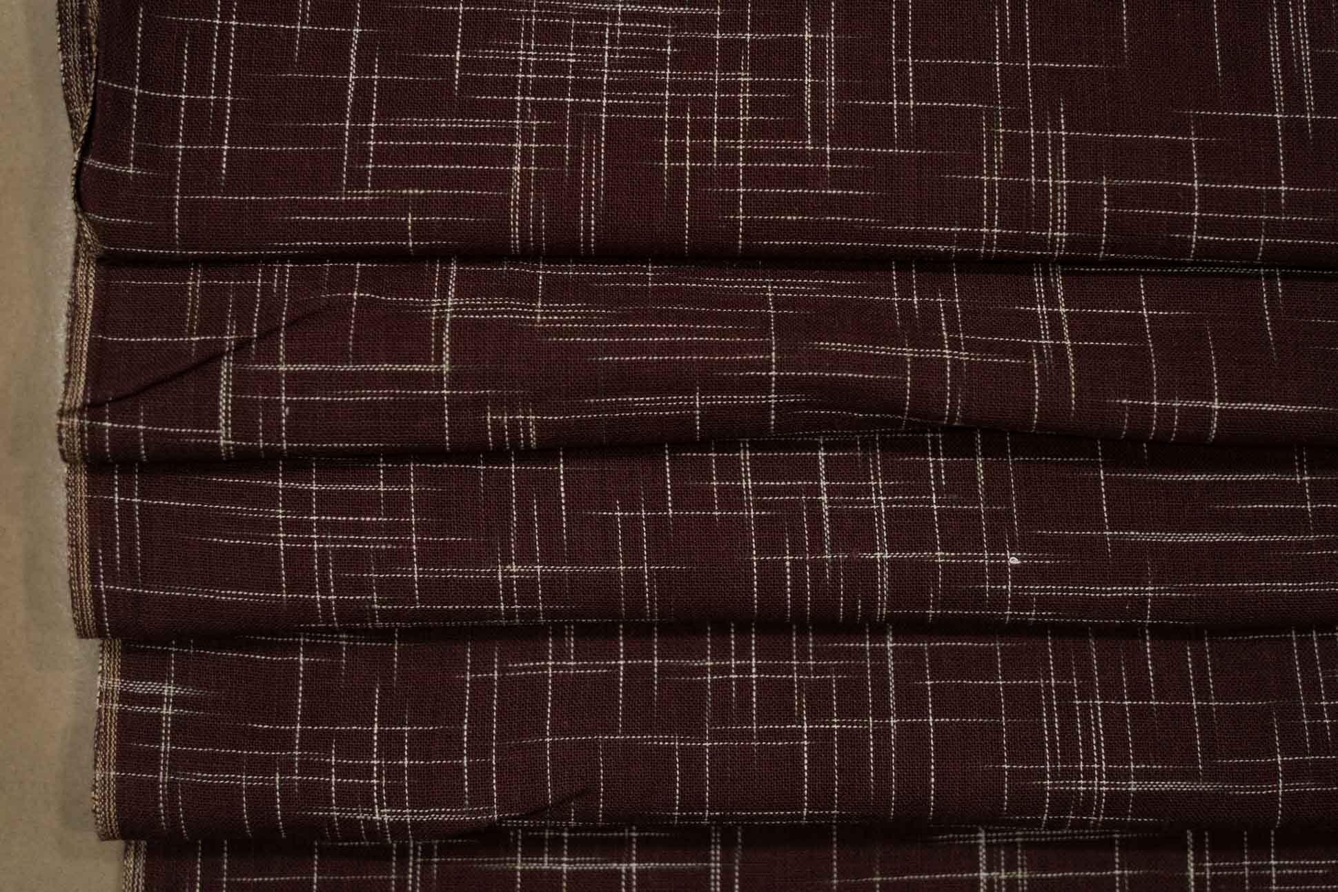 Chocolate Brown Handwoven Cotton Fabric