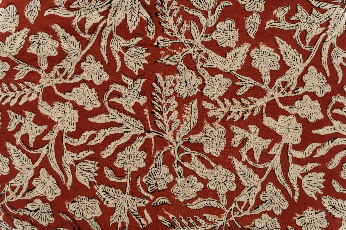 Bagru Floral Block Printed Cotton Fabric