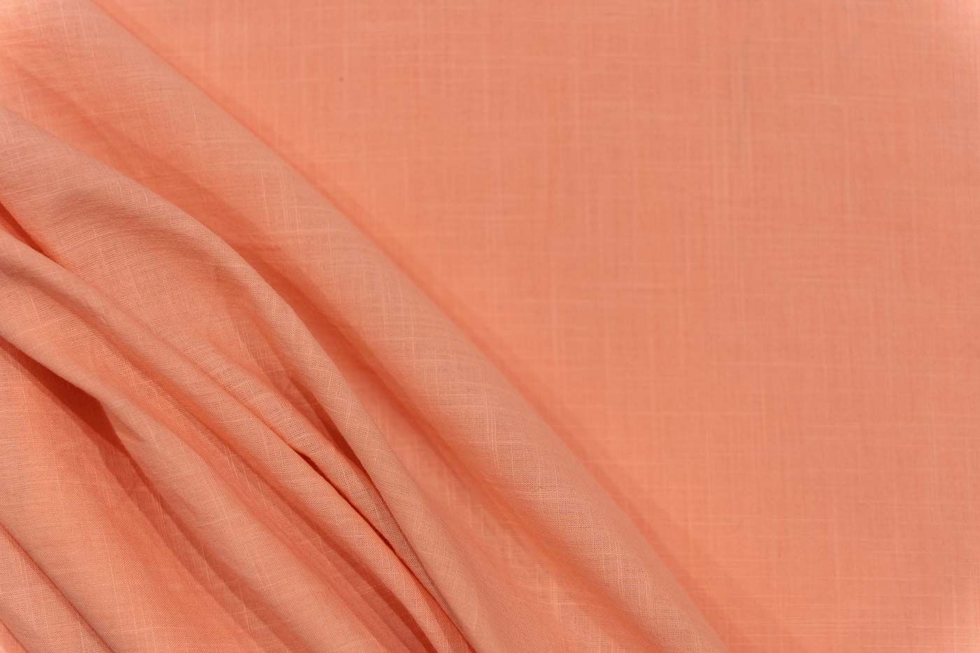 Desert Peach Slub Cotton Fabric