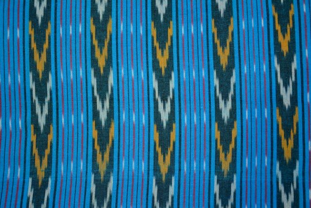 Blue Ikat Fabric By The Yard