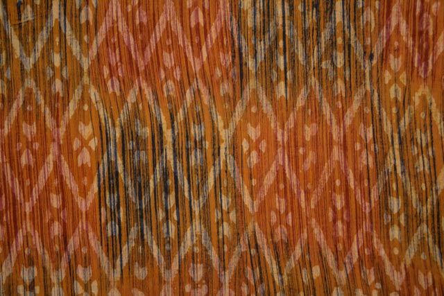 Mustard Brown Block Print Cotton Fabric