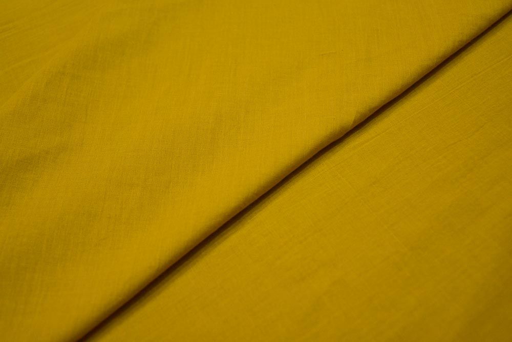 Mustard Cotton Mulmul/voile Fabric